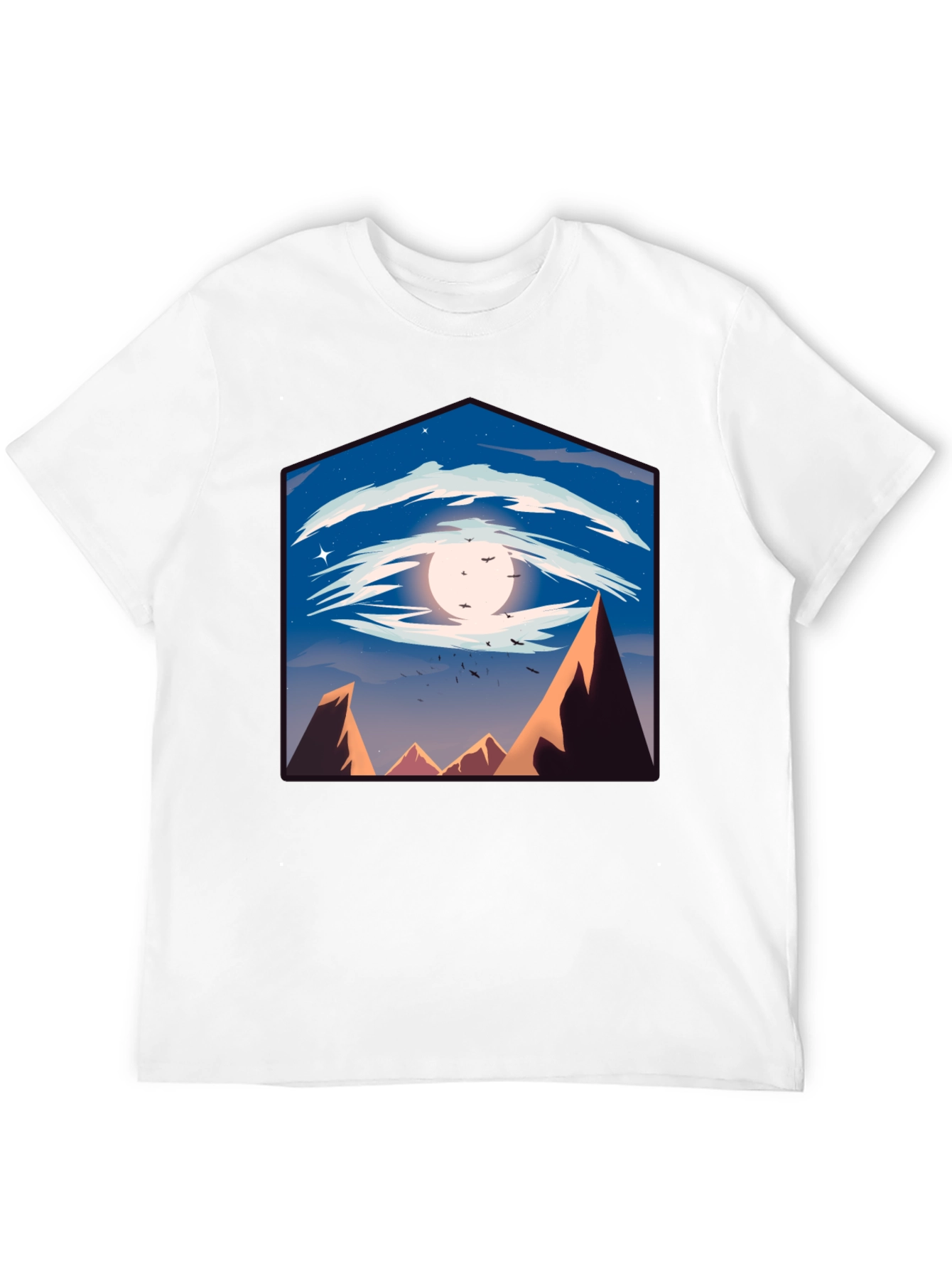 Eye of the Mountain Mens Black Graphic Tee