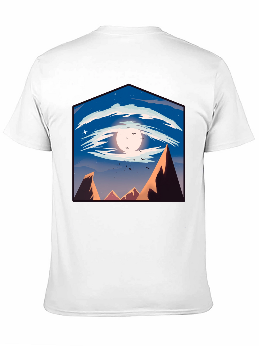 Eye of the Mountain Mens Black Graphic Tee