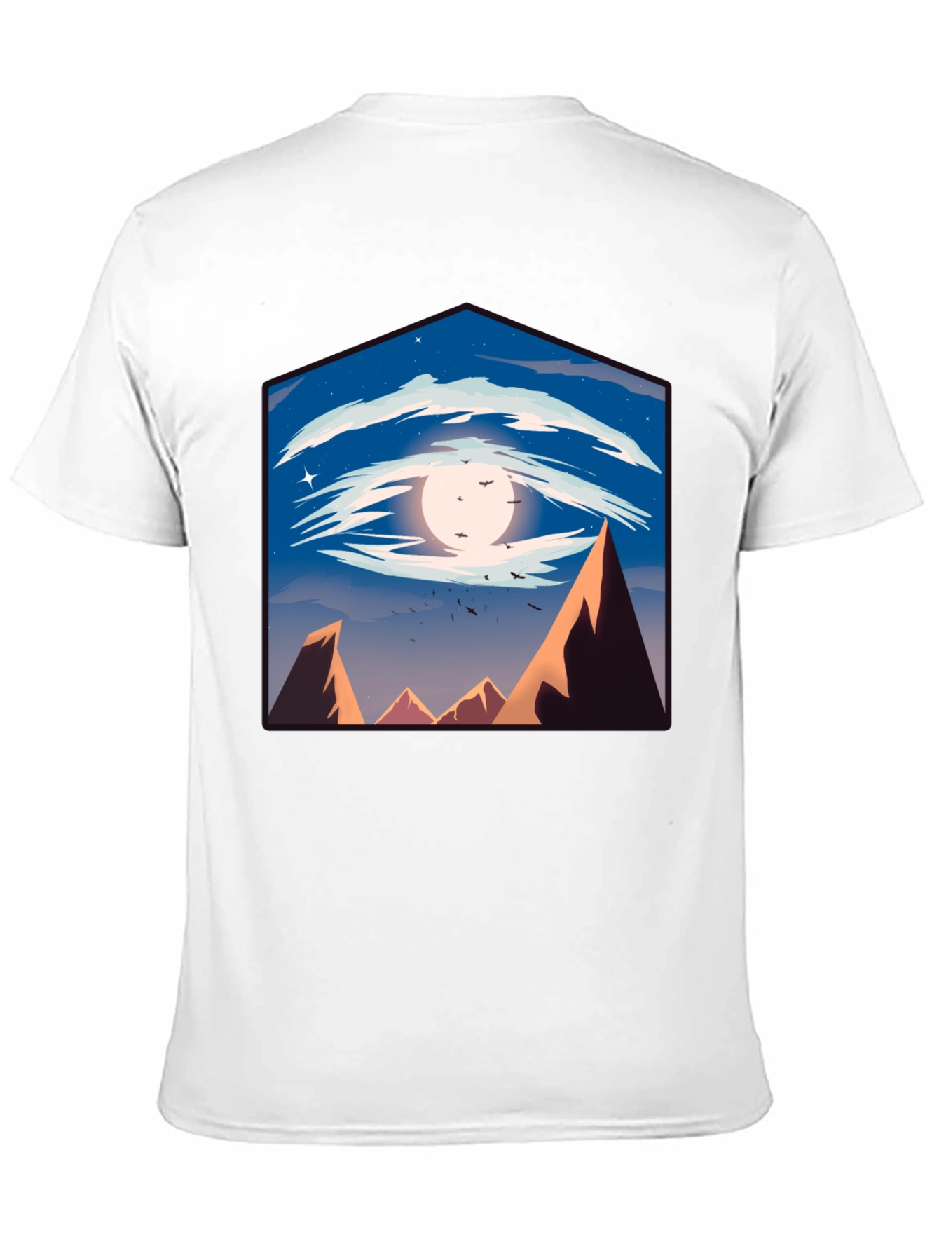 Eye of the Mountain Mens Black Graphic Tee