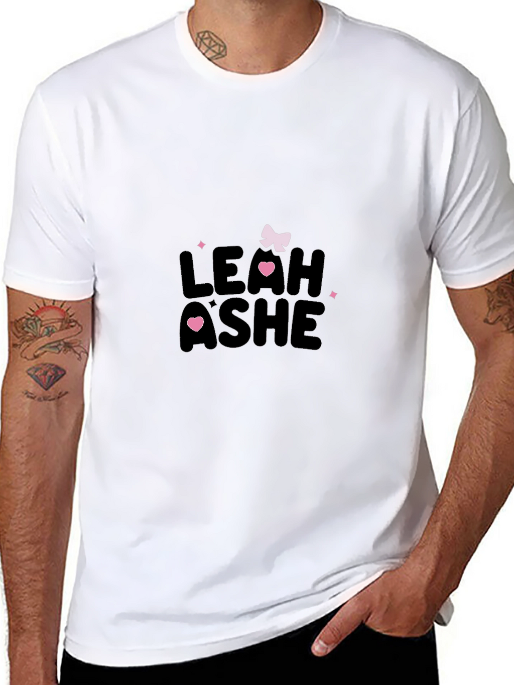 Mens Black Leah Ashe Graphic T-Shirt