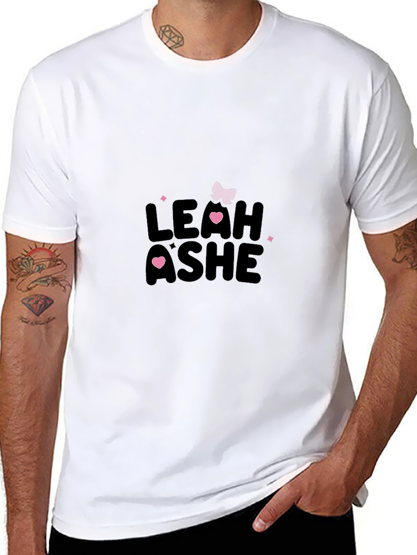 Mens Black Leah Ashe Graphic T-Shirt