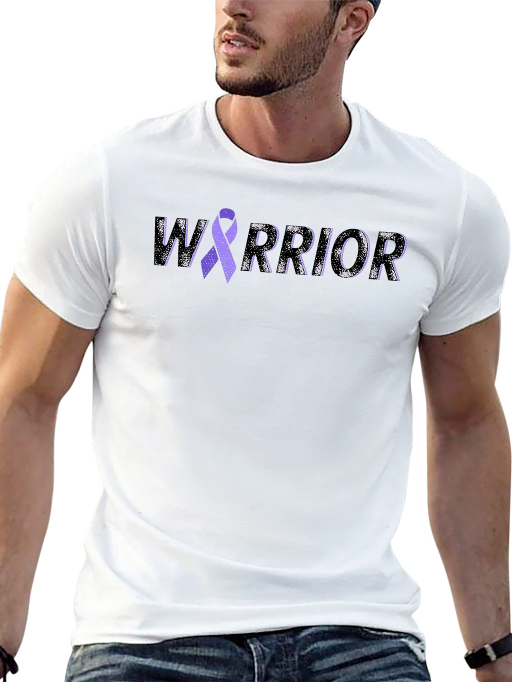 Warrior T-Shirt - Purple Ribbon Awareness Tee