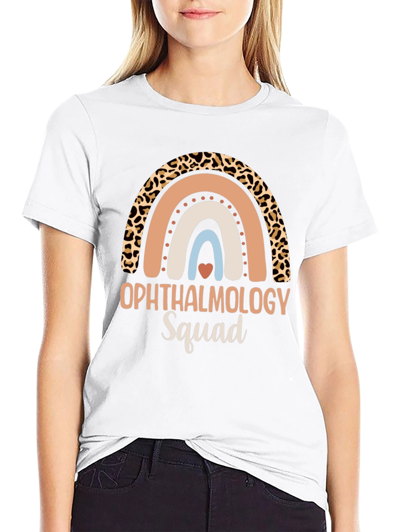 Ophthalmology Squad Rainbow Leopard Print T-Shirt