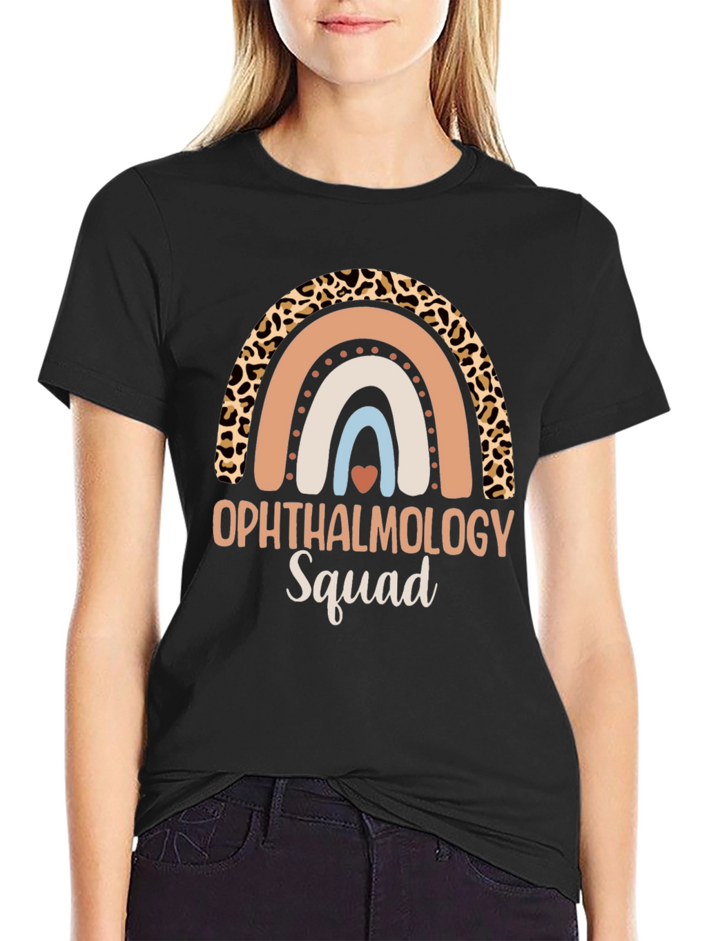 Ophthalmology Squad Rainbow Leopard Print T-Shirt
