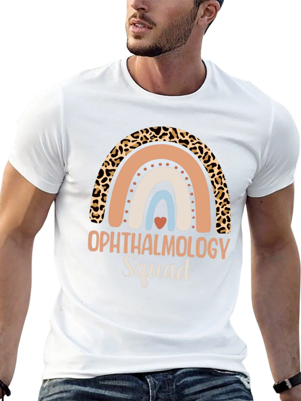 Ophthalmology Squad Rainbow Leopard Print T-Shirt