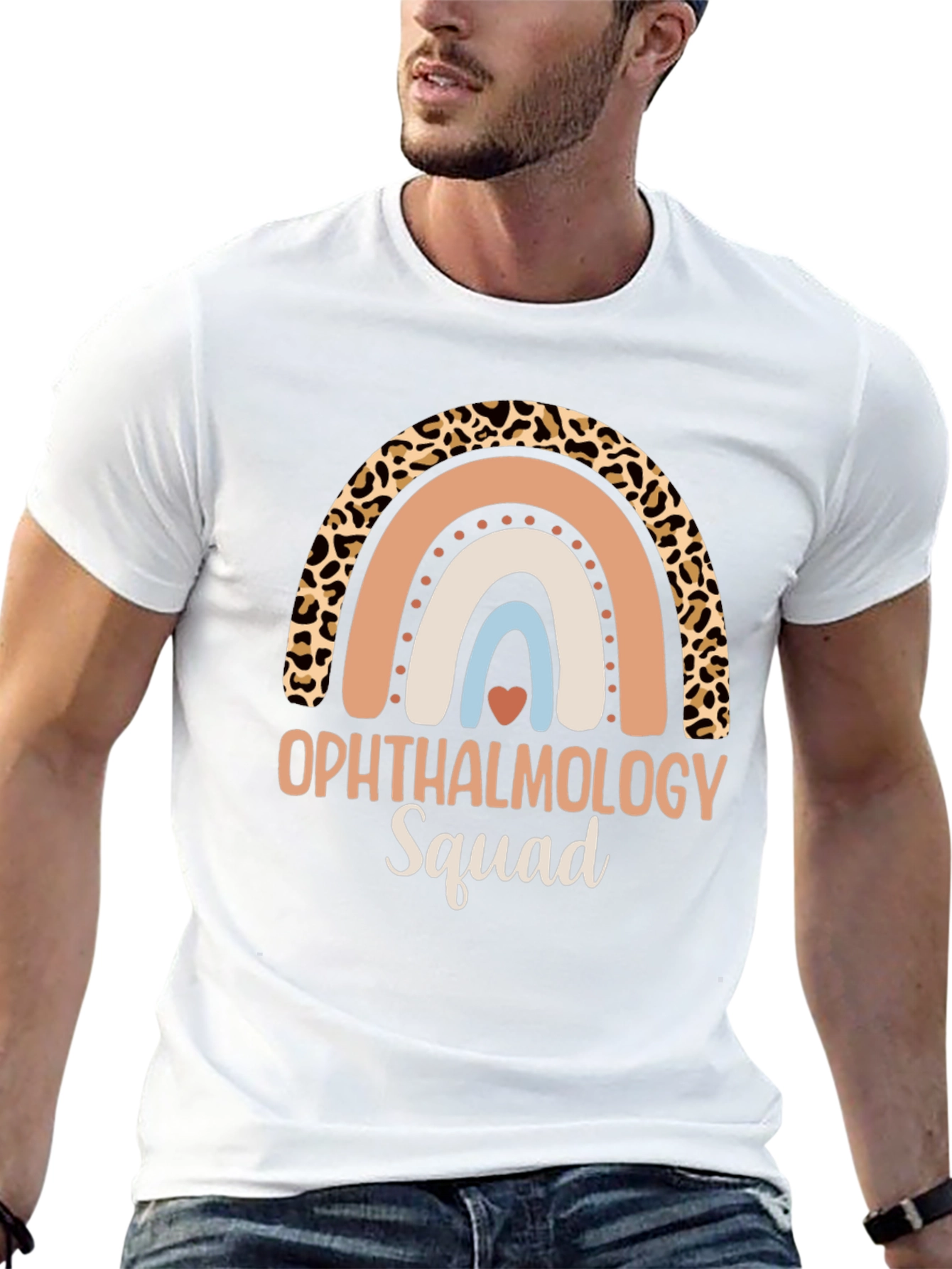 Ophthalmology Squad Rainbow Leopard Print T-Shirt