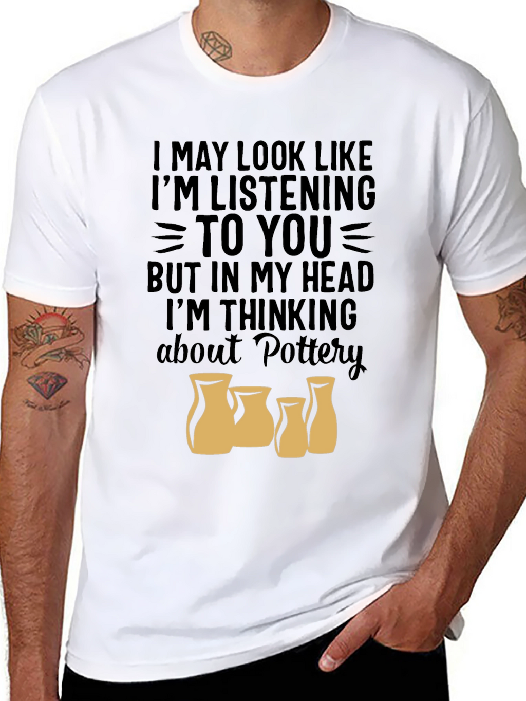 Pottery Lover T-Shirt - Im Thinking About Pottery