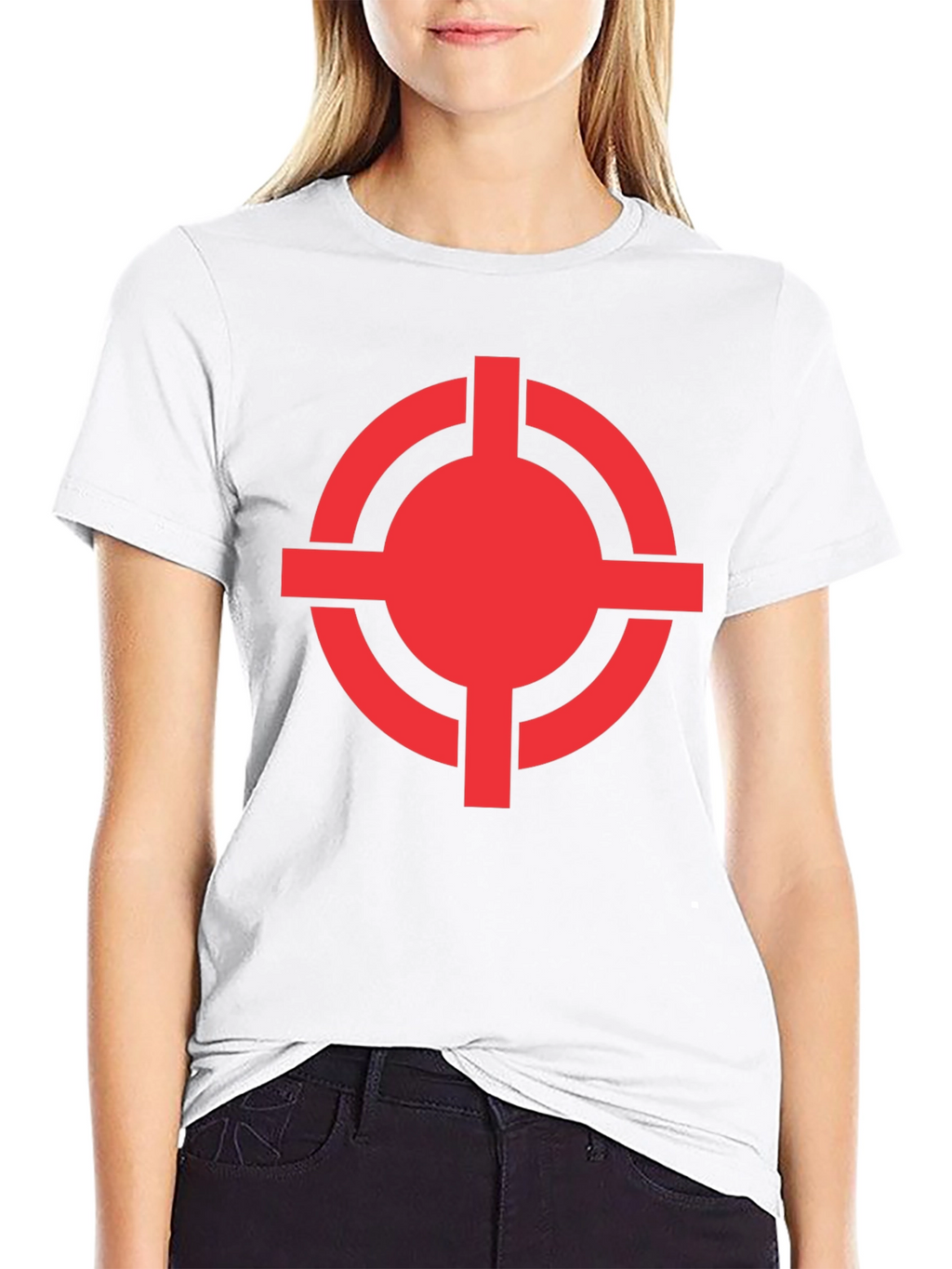 Red Target Graphic Black T-Shirt