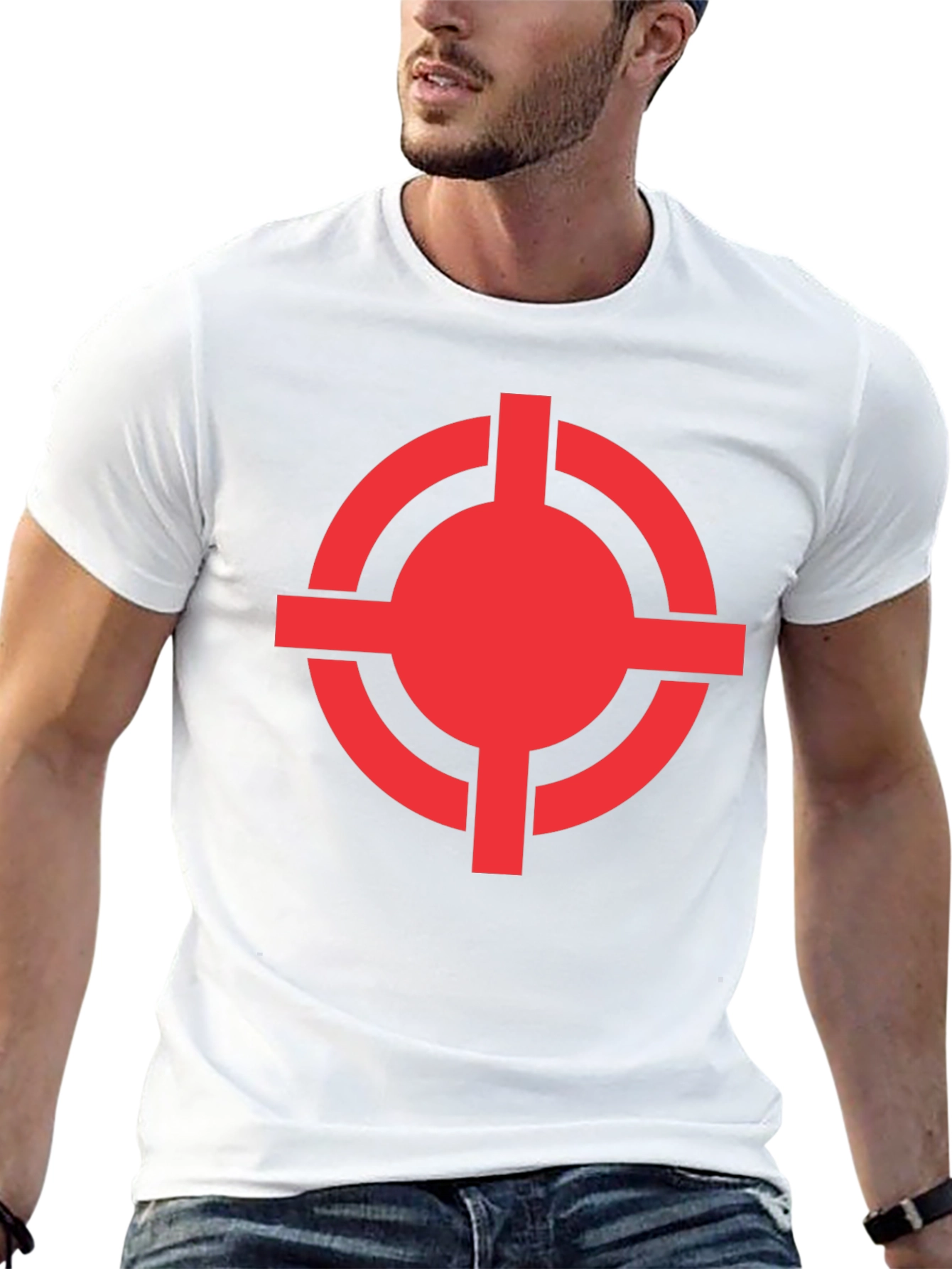 Red Target Graphic Black T-Shirt