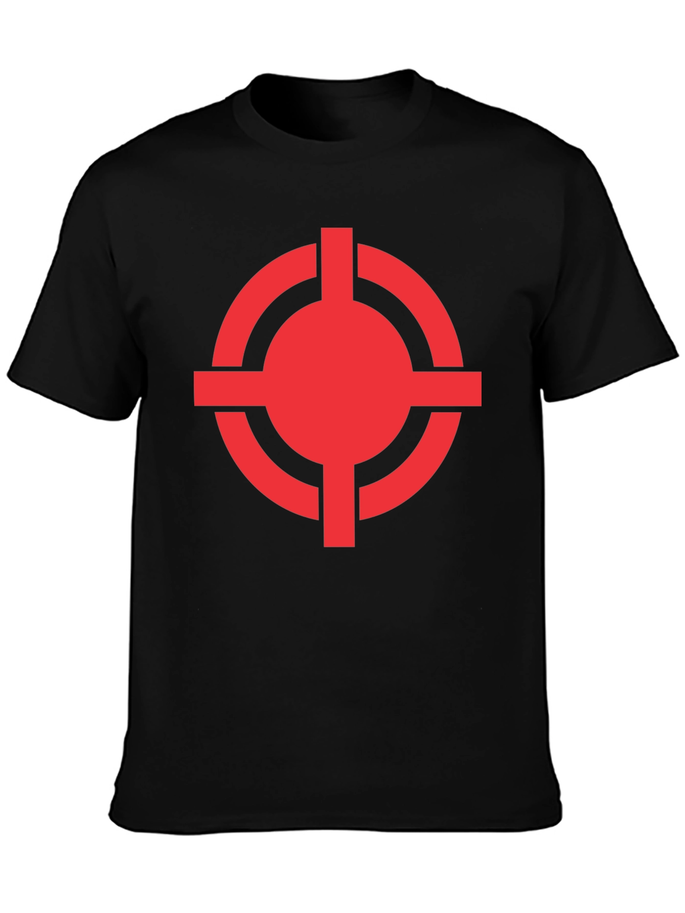 Red Target Graphic Black T-Shirt