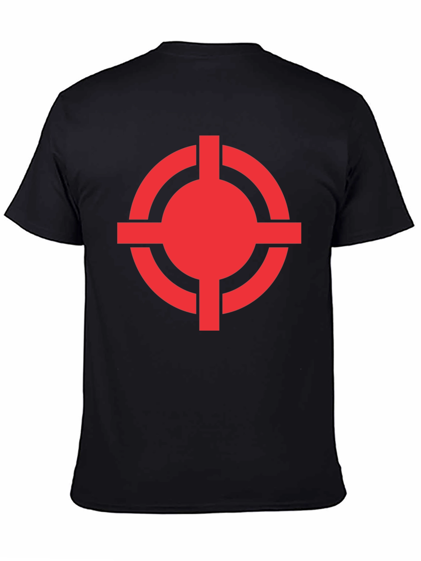 Red Target Graphic Black T-Shirt