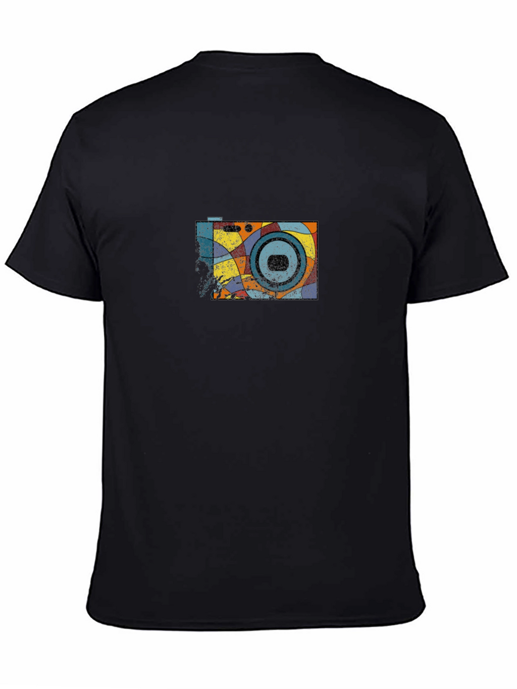 Retro Camera Graphic Black T-Shirt