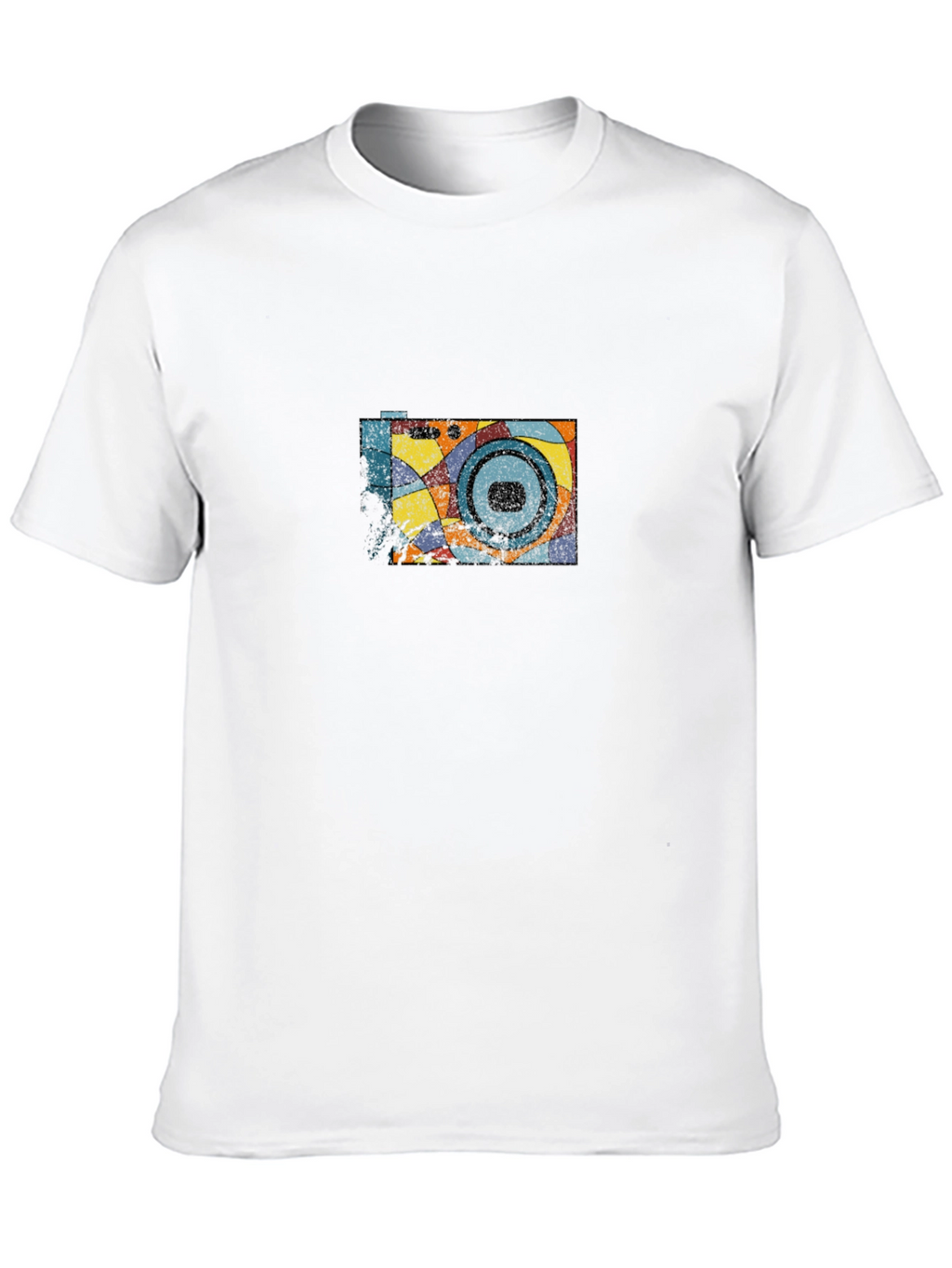 Retro Camera Graphic Black T-Shirt