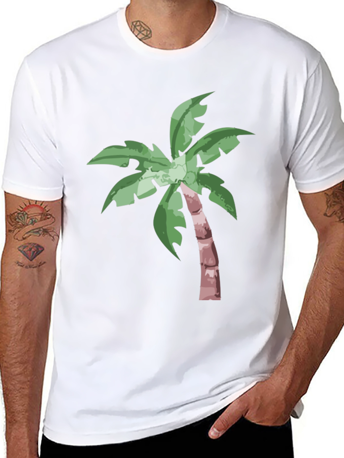 Palm Tree Graphic Tee - Island Vibes