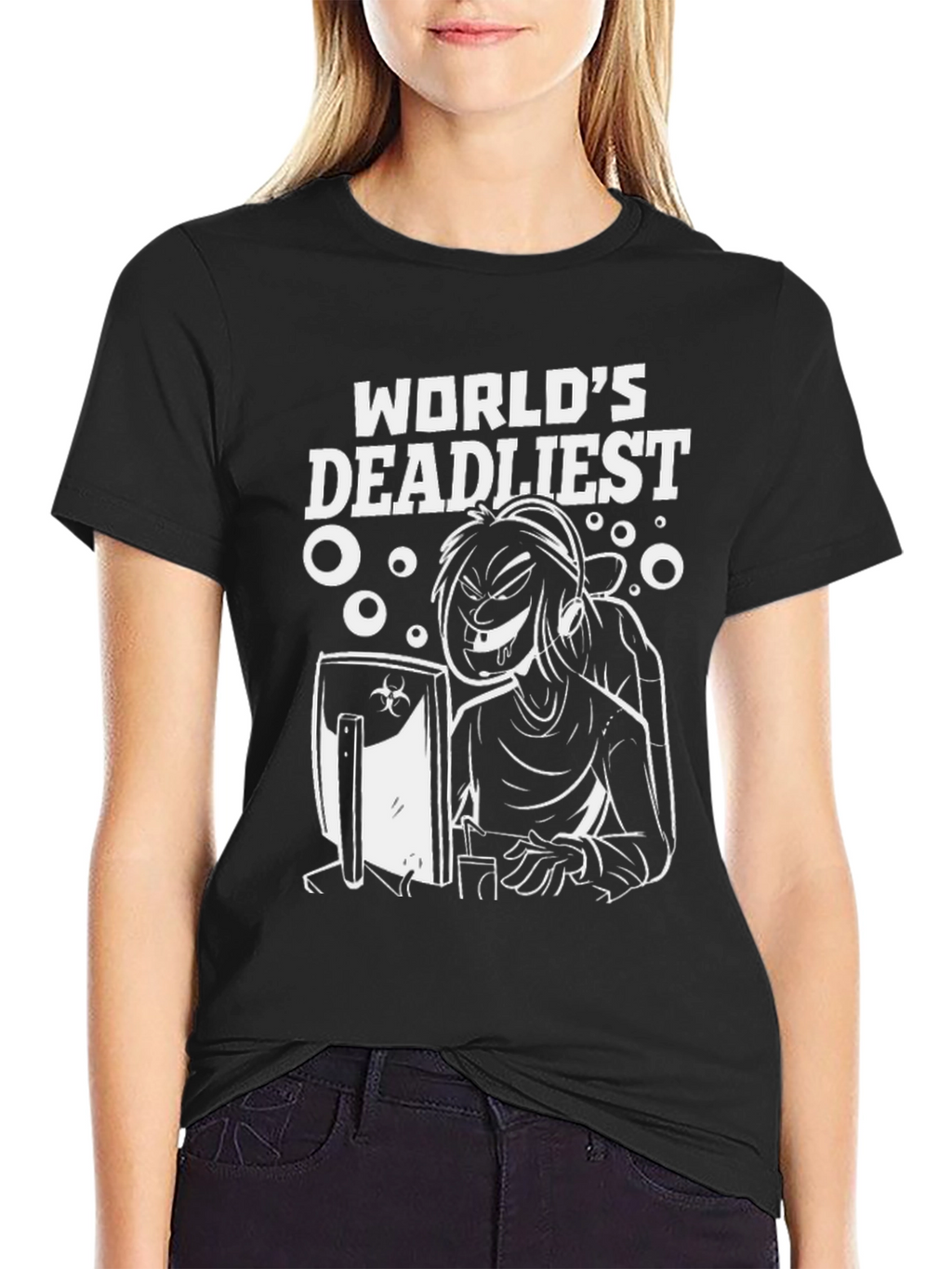 Worlds Deadliest Gamer Black T-Shirt