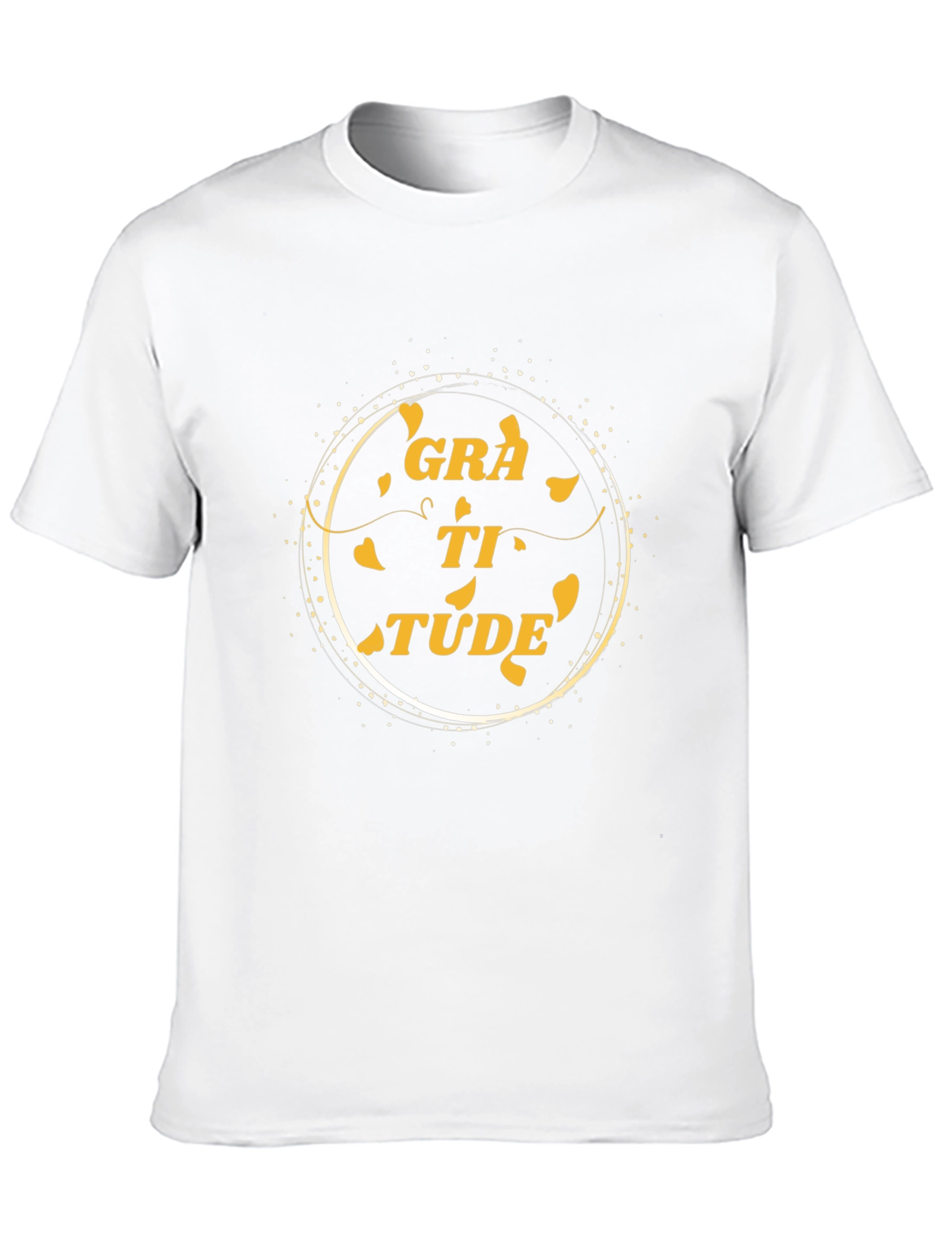 Gratitude Black T-Shirt Inspirational Word Art Tee