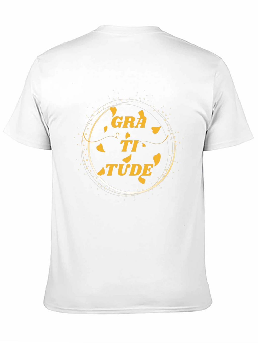 Gratitude Black T-Shirt Inspirational Word Art Tee