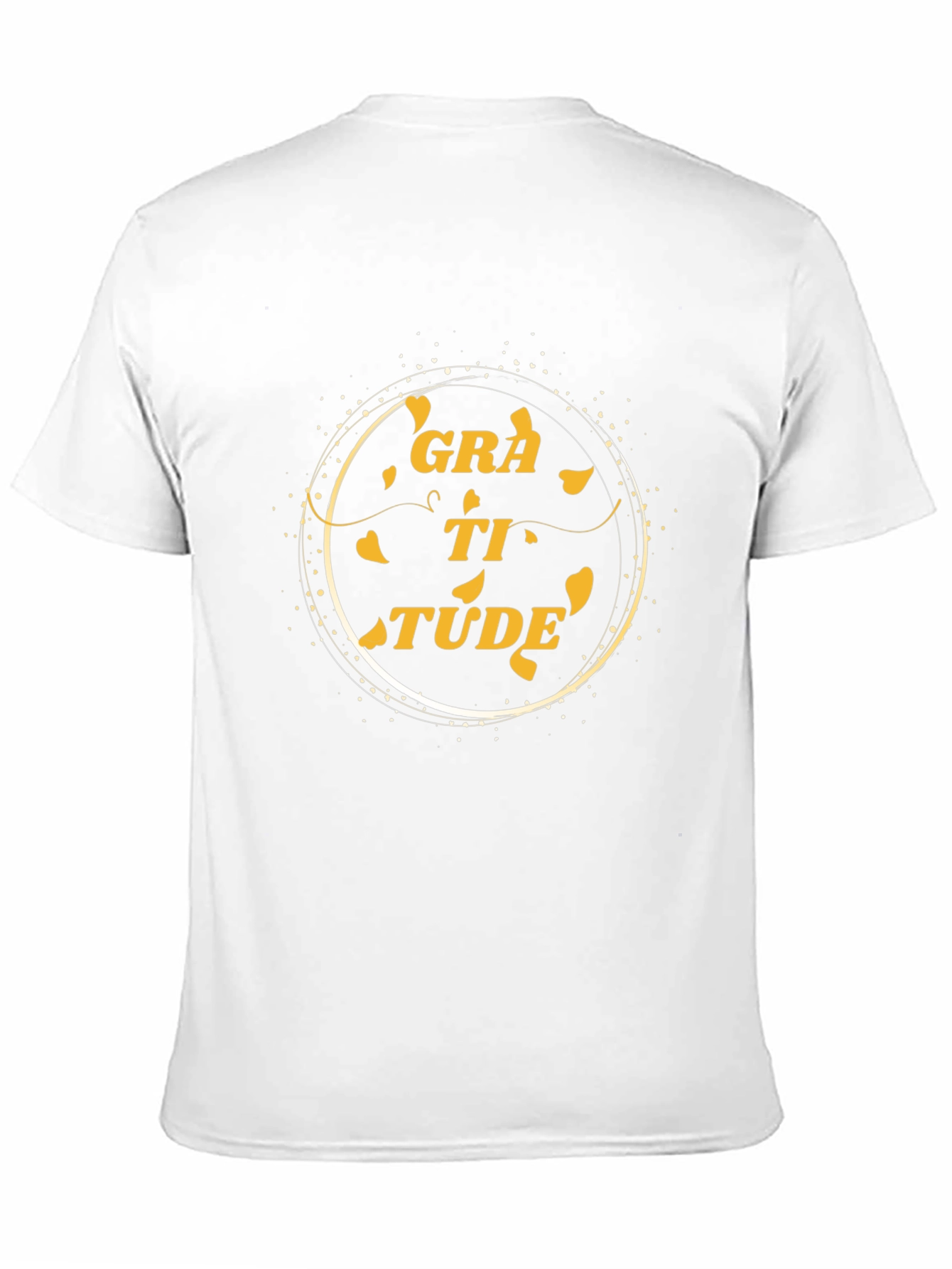Gratitude Black T-Shirt Inspirational Word Art Tee