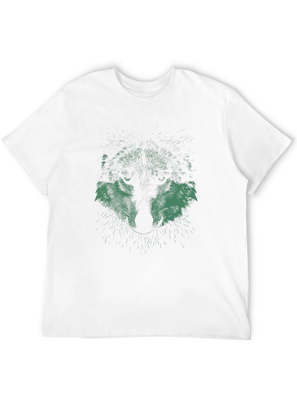 Wolf Graphic Print Black T-Shirt