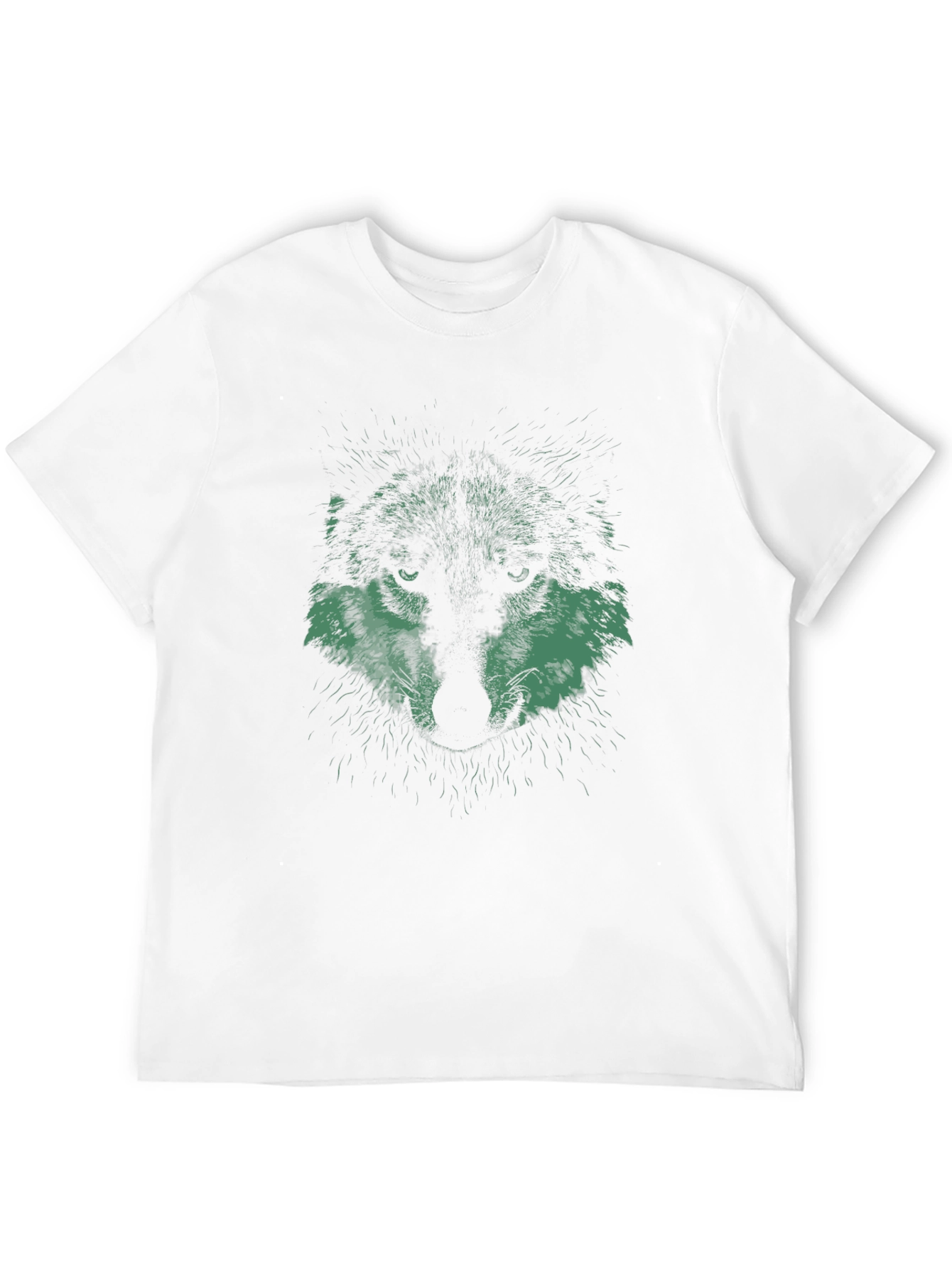 Wolf Graphic Print Black T-Shirt