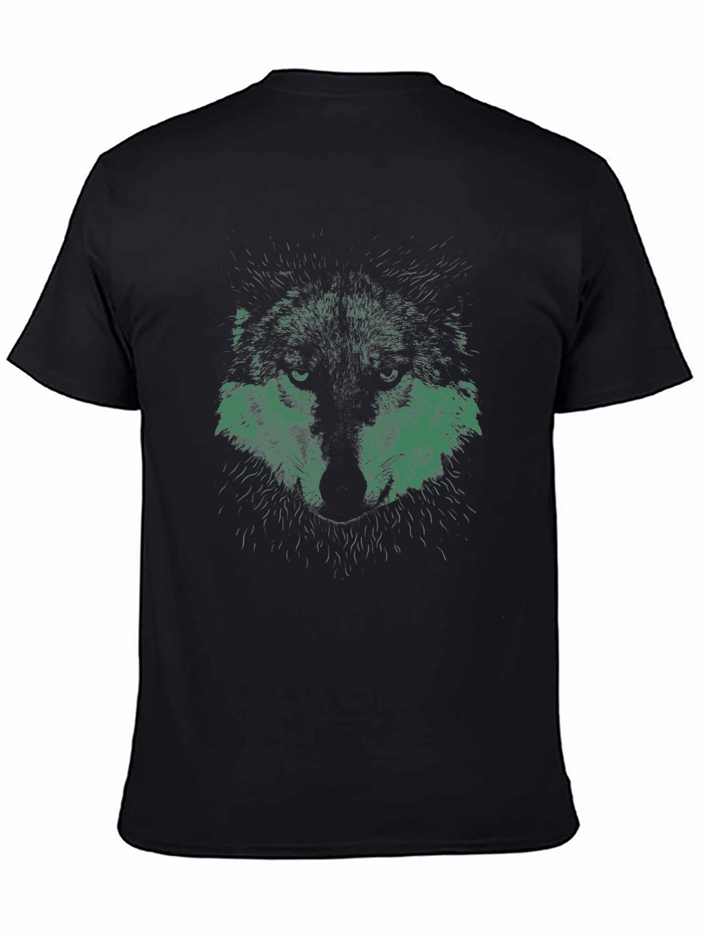 Wolf Graphic Print Black T-Shirt