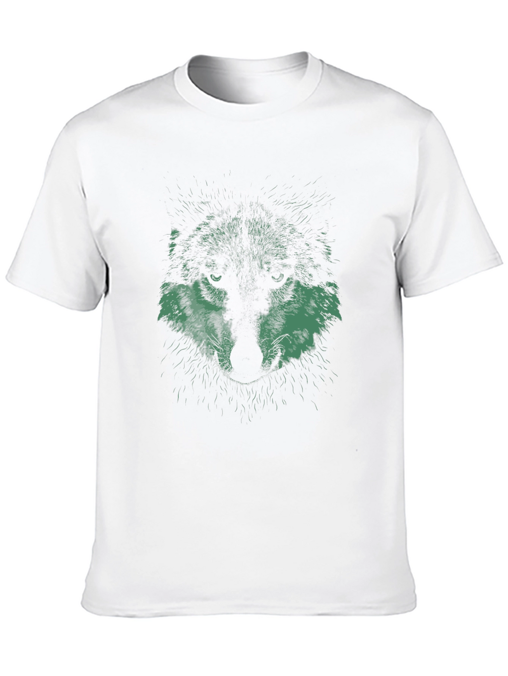 Wolf Graphic Print Black T-Shirt