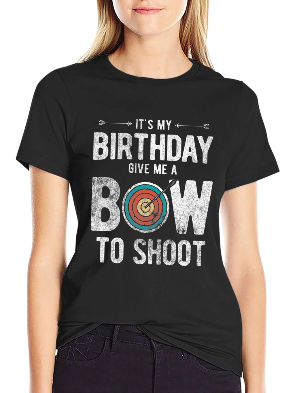 Birthday Bow T-Shirt: Archery Gift for Men