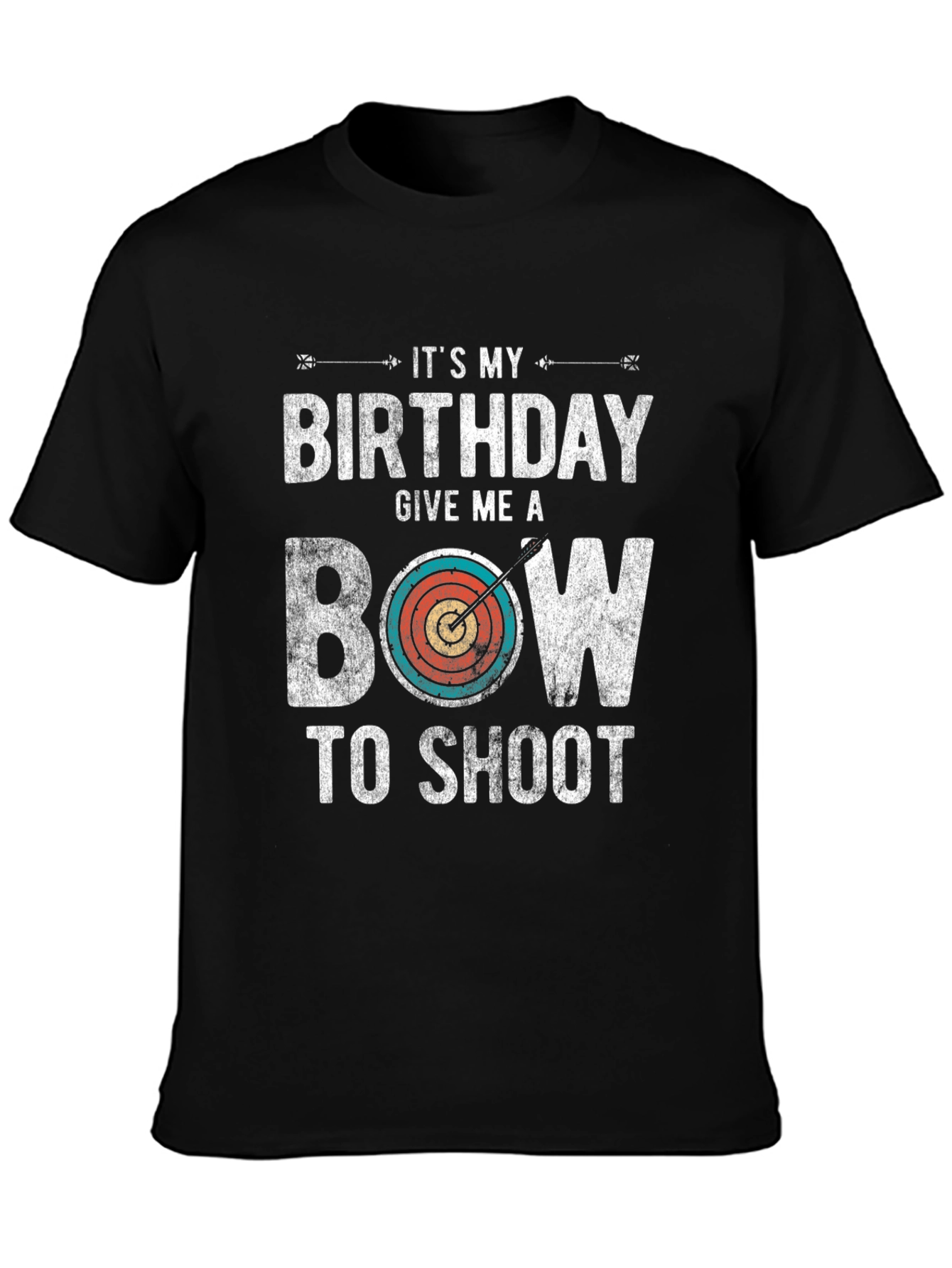 Birthday Bow T-Shirt: Archery Gift for Men