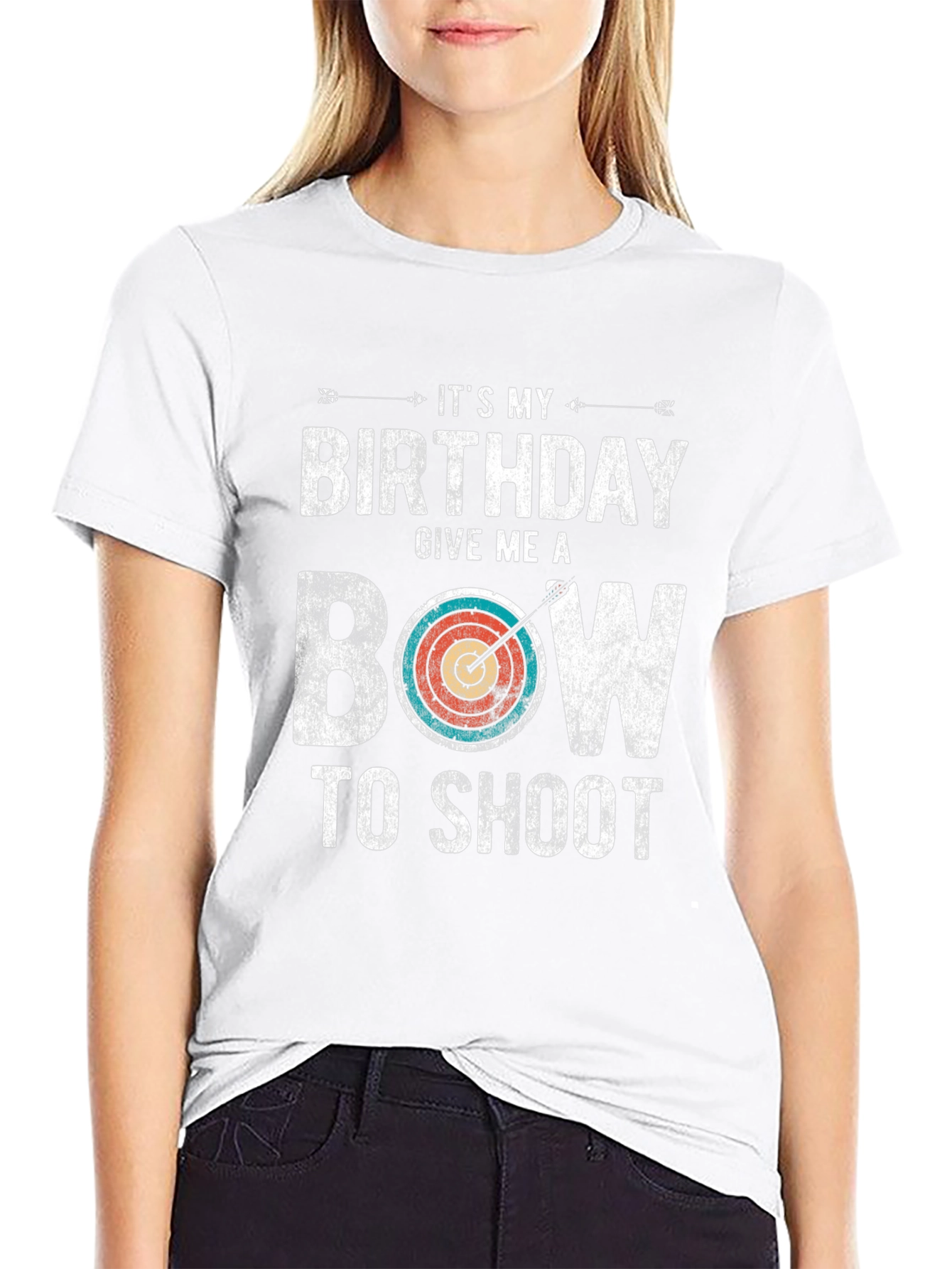 Birthday Bow T-Shirt: Archery Gift for Men