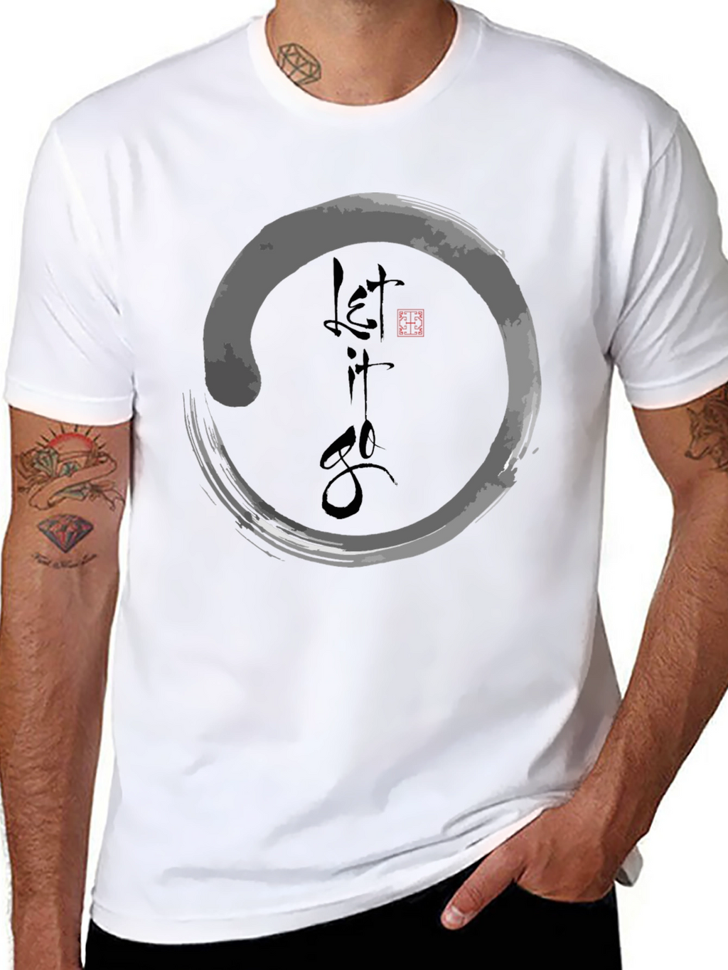 Zen Circle Let It Go Graphic Tee - Mens