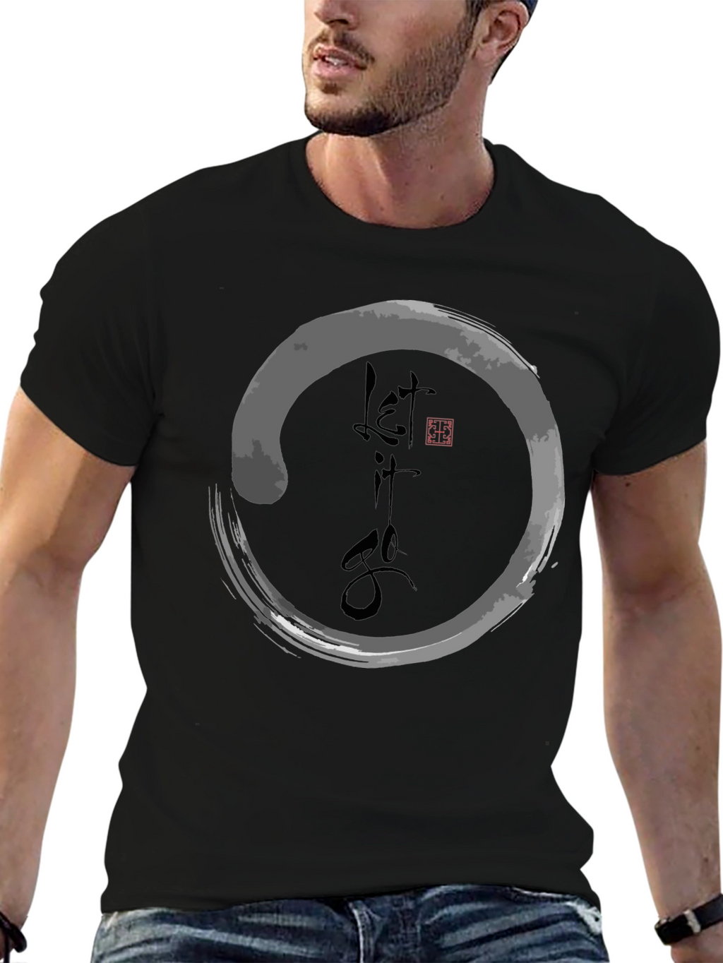 Zen Circle Let It Go Graphic Tee - Mens