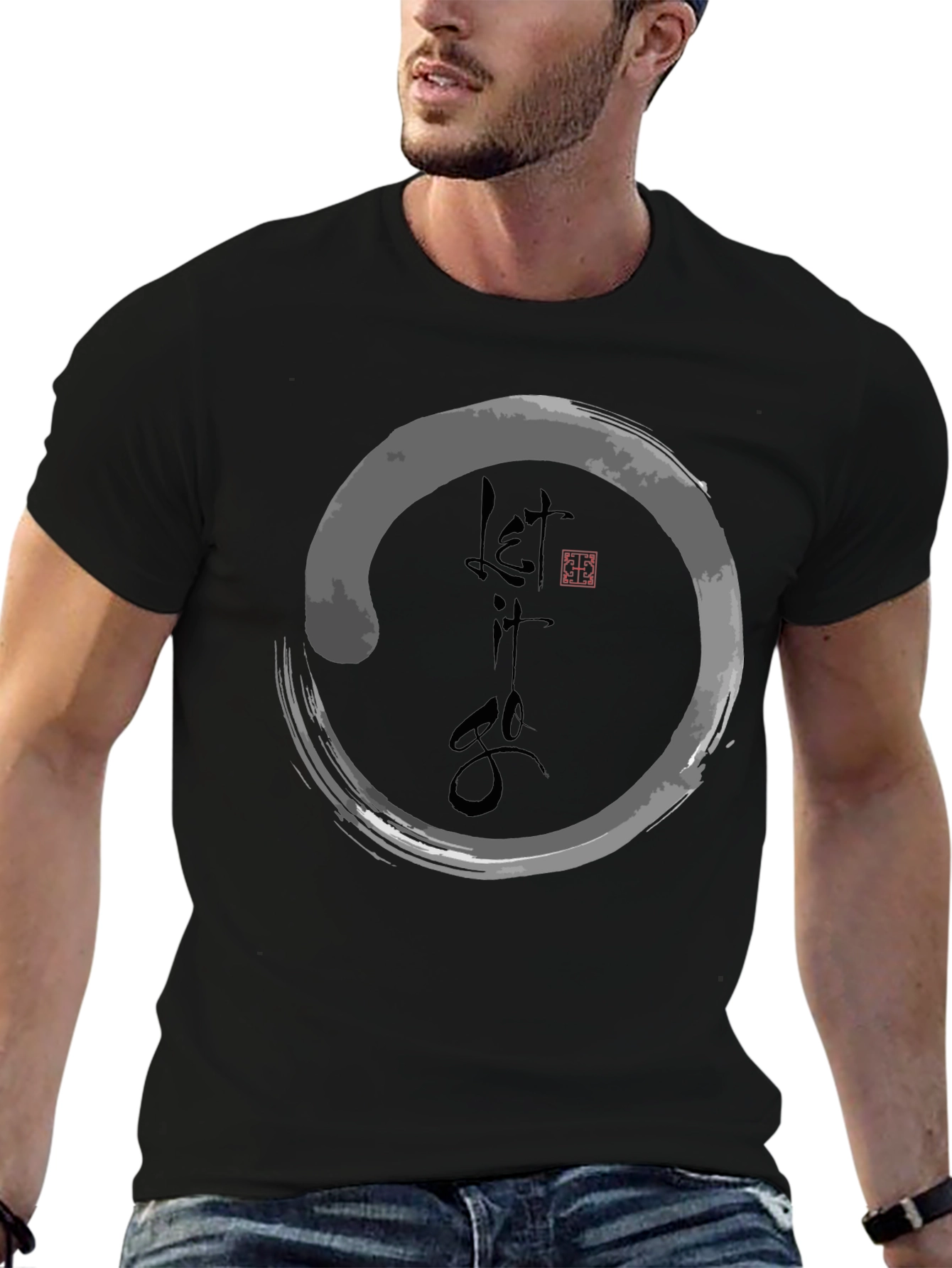 Zen Circle Let It Go Graphic Tee - Mens