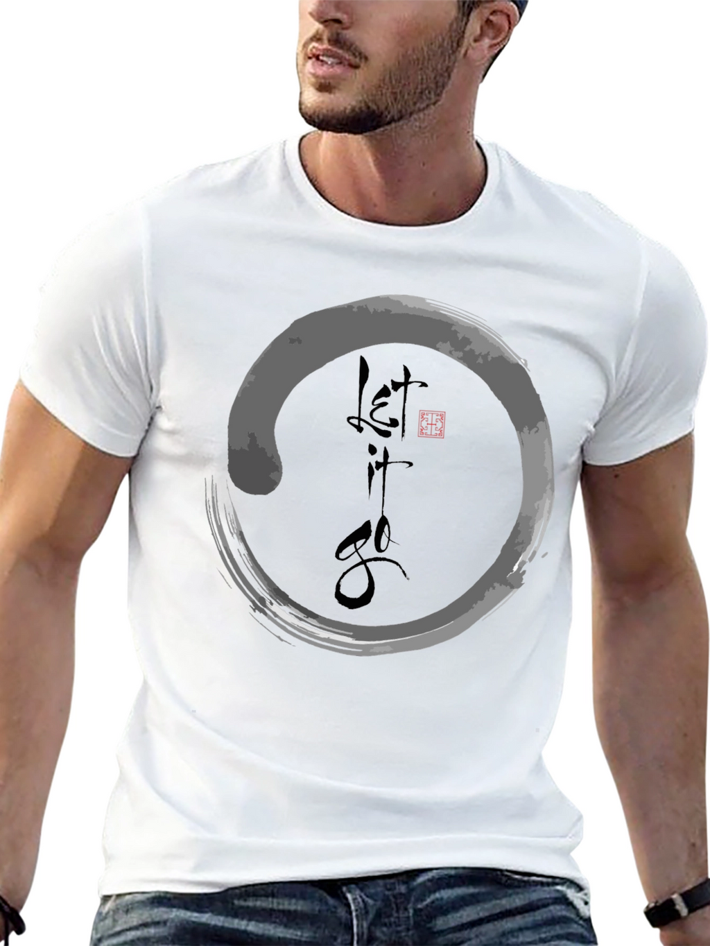 Zen Circle Let It Go Graphic Tee - Mens