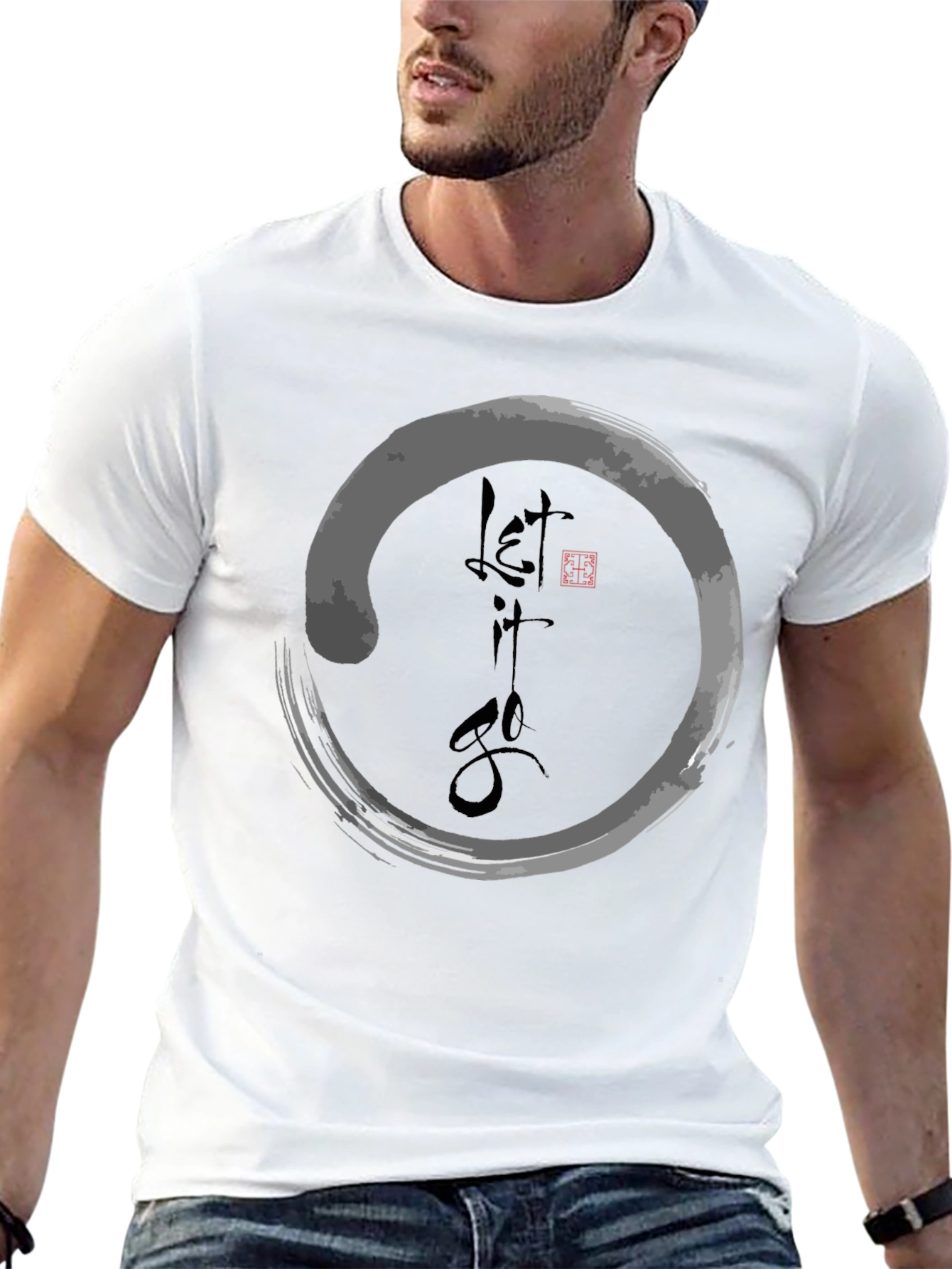 Zen Circle Let It Go Graphic Tee - Mens