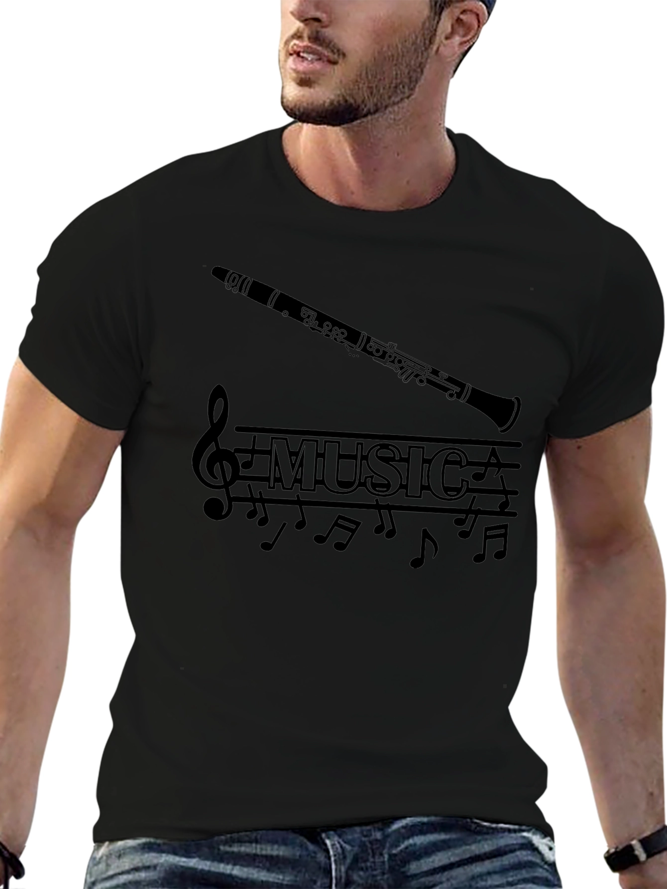 Music Clarinet Graphic T-Shirt