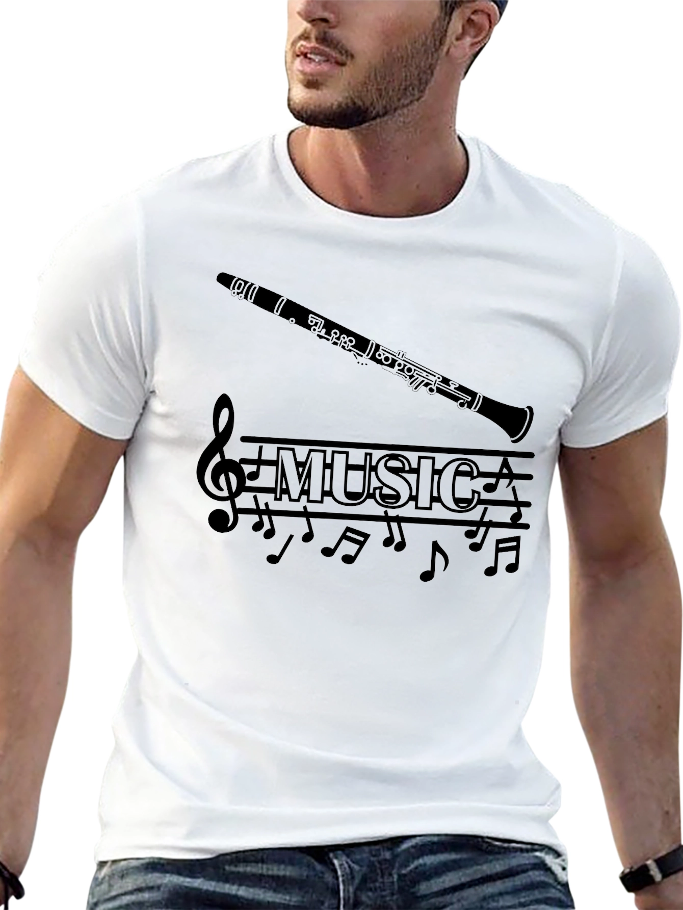 Music Clarinet Graphic T-Shirt