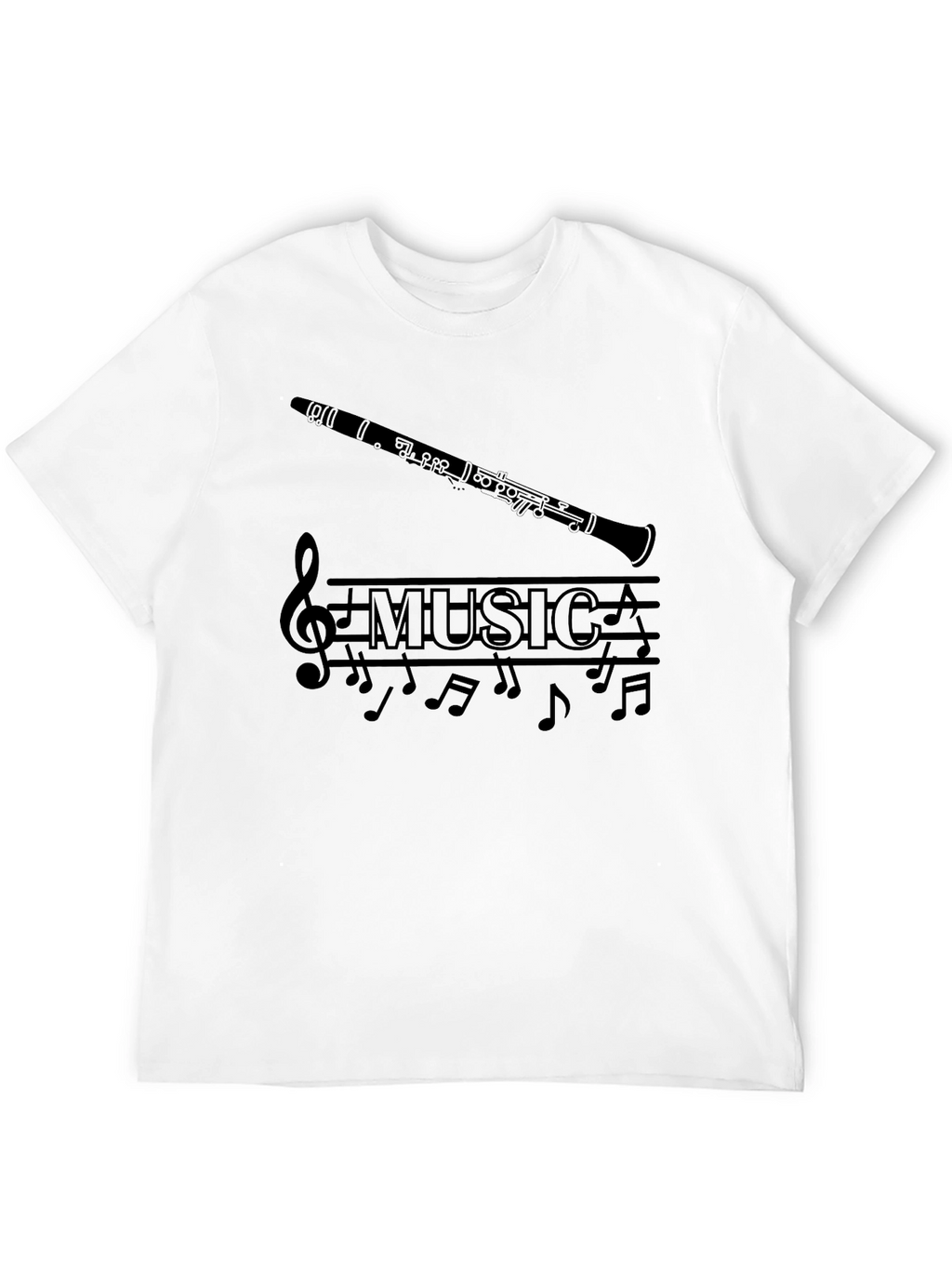 Music Clarinet Graphic T-Shirt