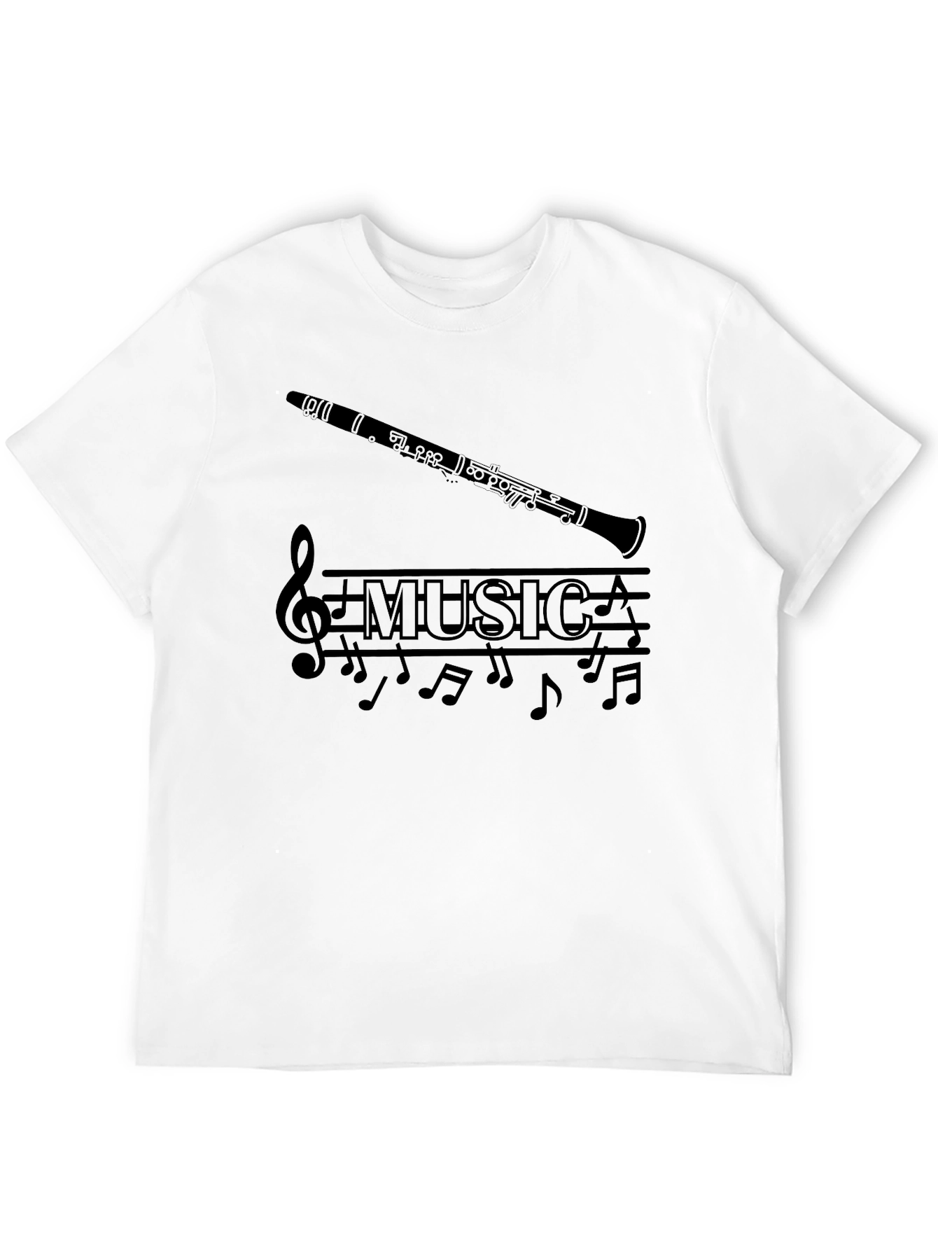 Music Clarinet Graphic T-Shirt