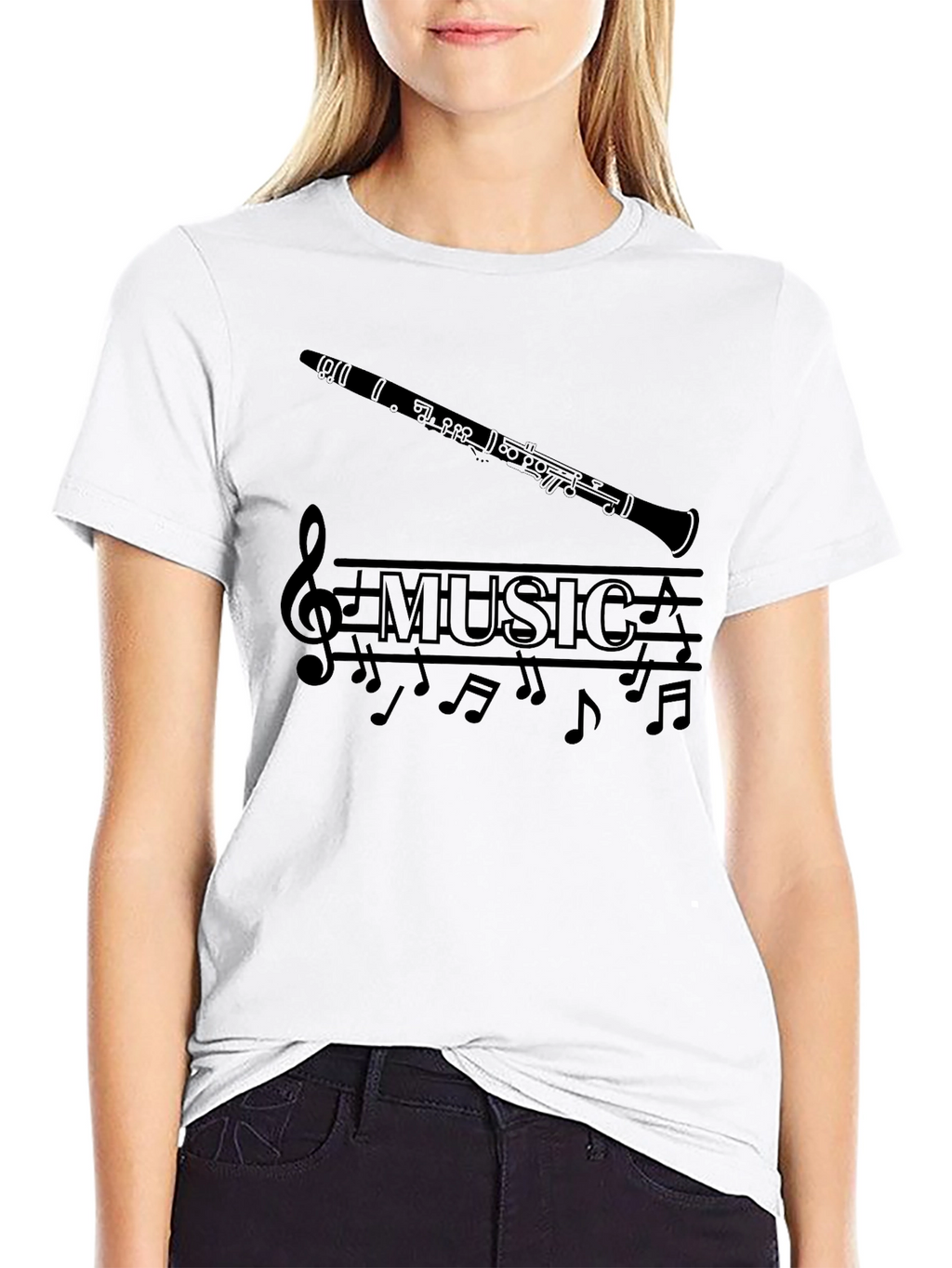 Music Clarinet Graphic T-Shirt