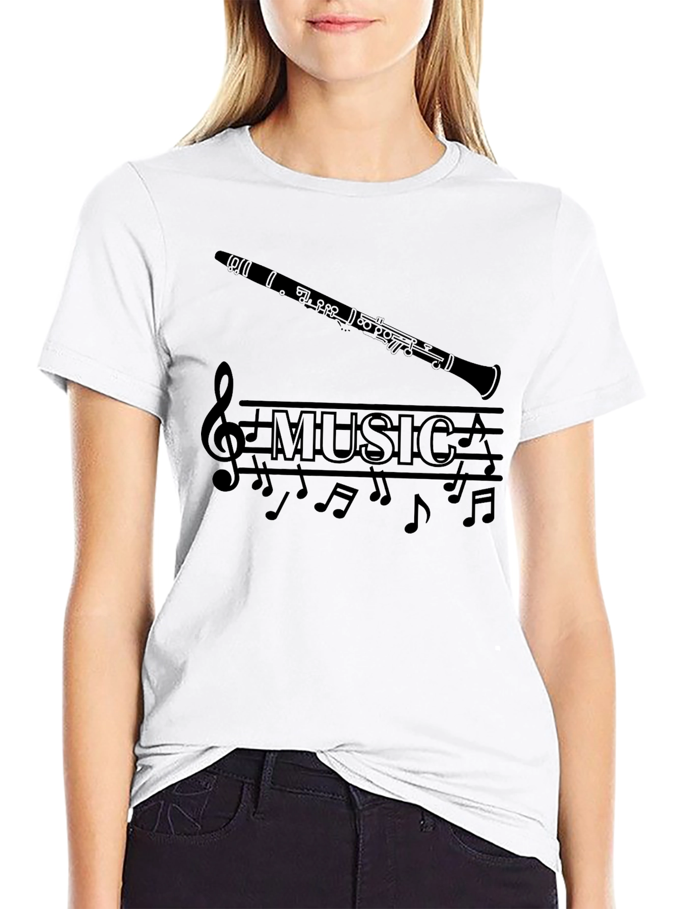 Music Clarinet Graphic T-Shirt