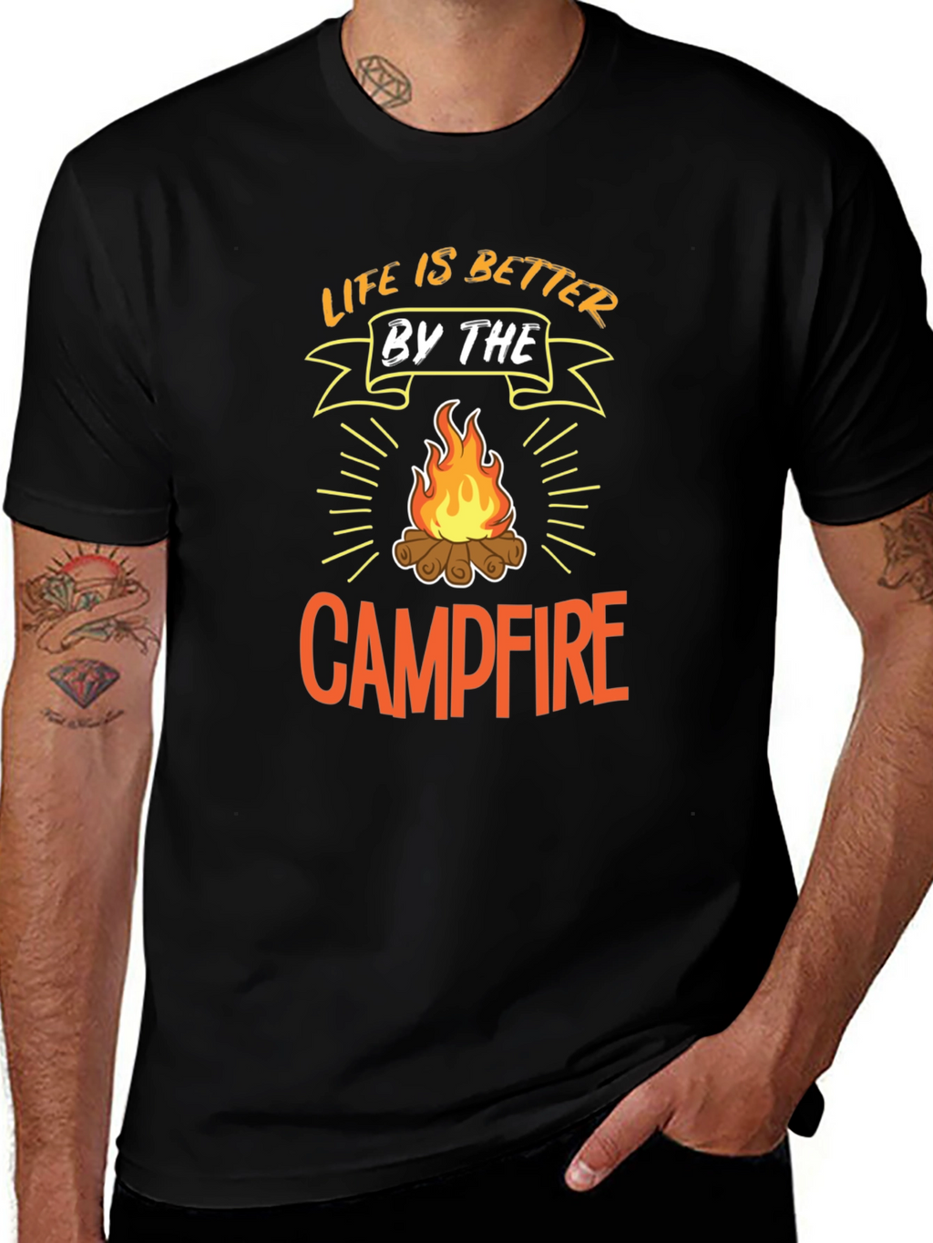 Life is Better by the Campfire Black T-Shirt