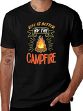 Life is Better by the Campfire Black T-Shirt