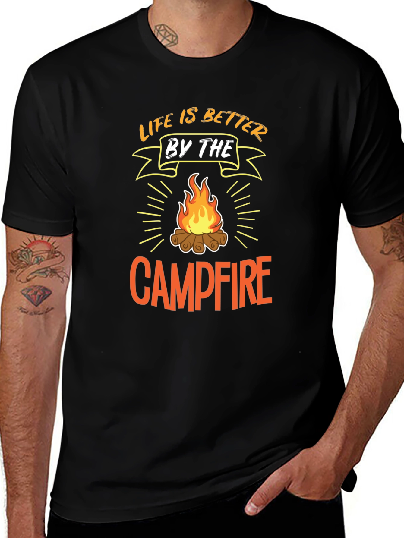 Life is Better by the Campfire Black T-Shirt