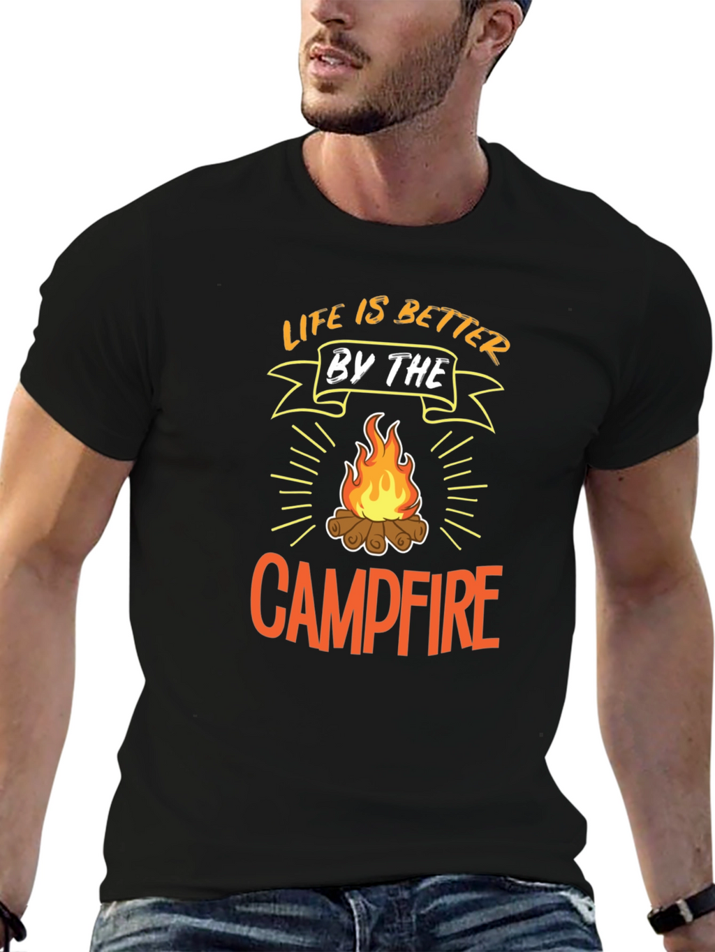 Life is Better by the Campfire Black T-Shirt