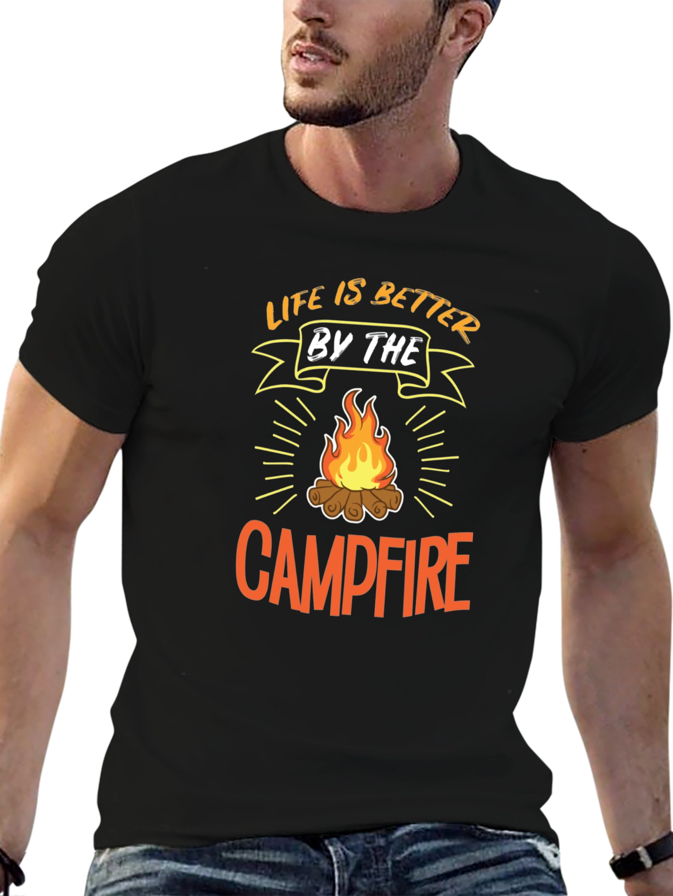 Life is Better by the Campfire Black T-Shirt
