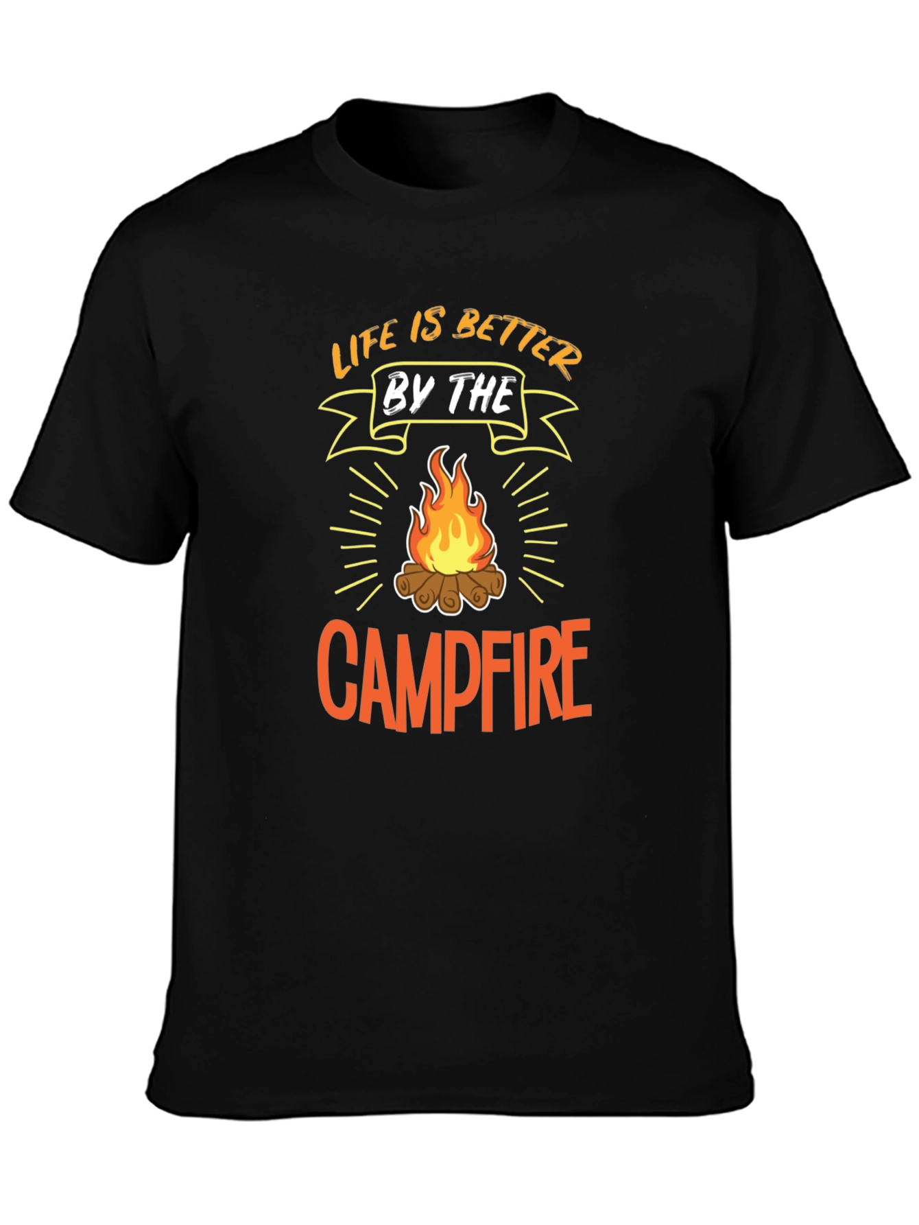 Life is Better by the Campfire Black T-Shirt