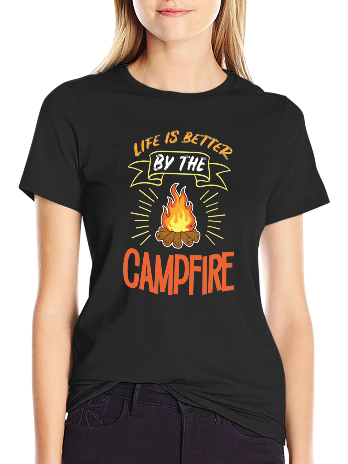 Life is Better by the Campfire Black T-Shirt