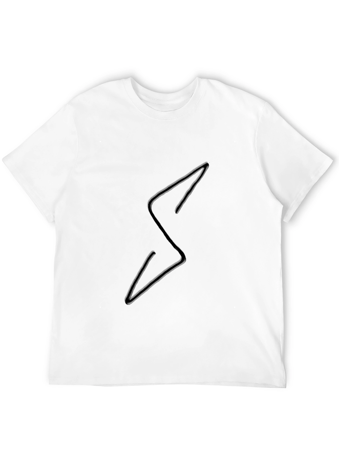 Edgy Black Tee with Lightning Bolt Design