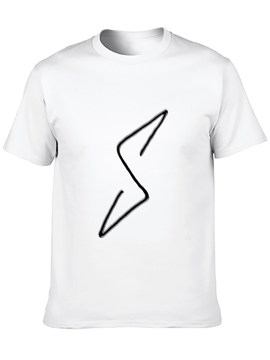 Edgy Black Tee with Lightning Bolt Design