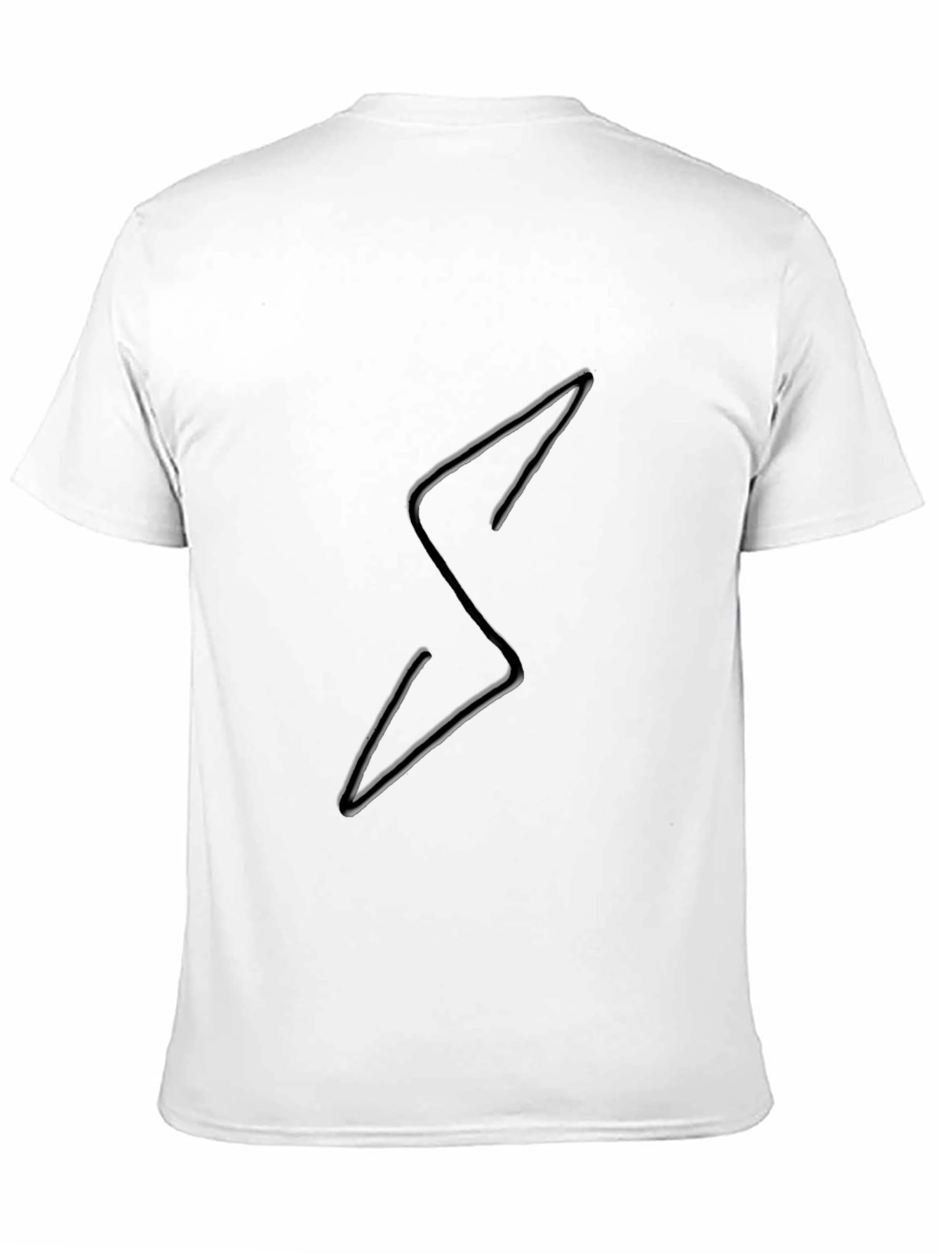 Edgy Black Tee with Lightning Bolt Design